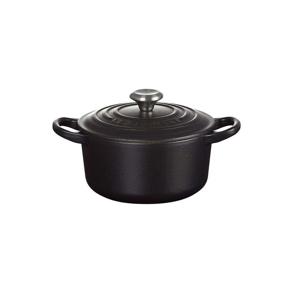 Round Casserole 14cm Matte Black (Black Interior)