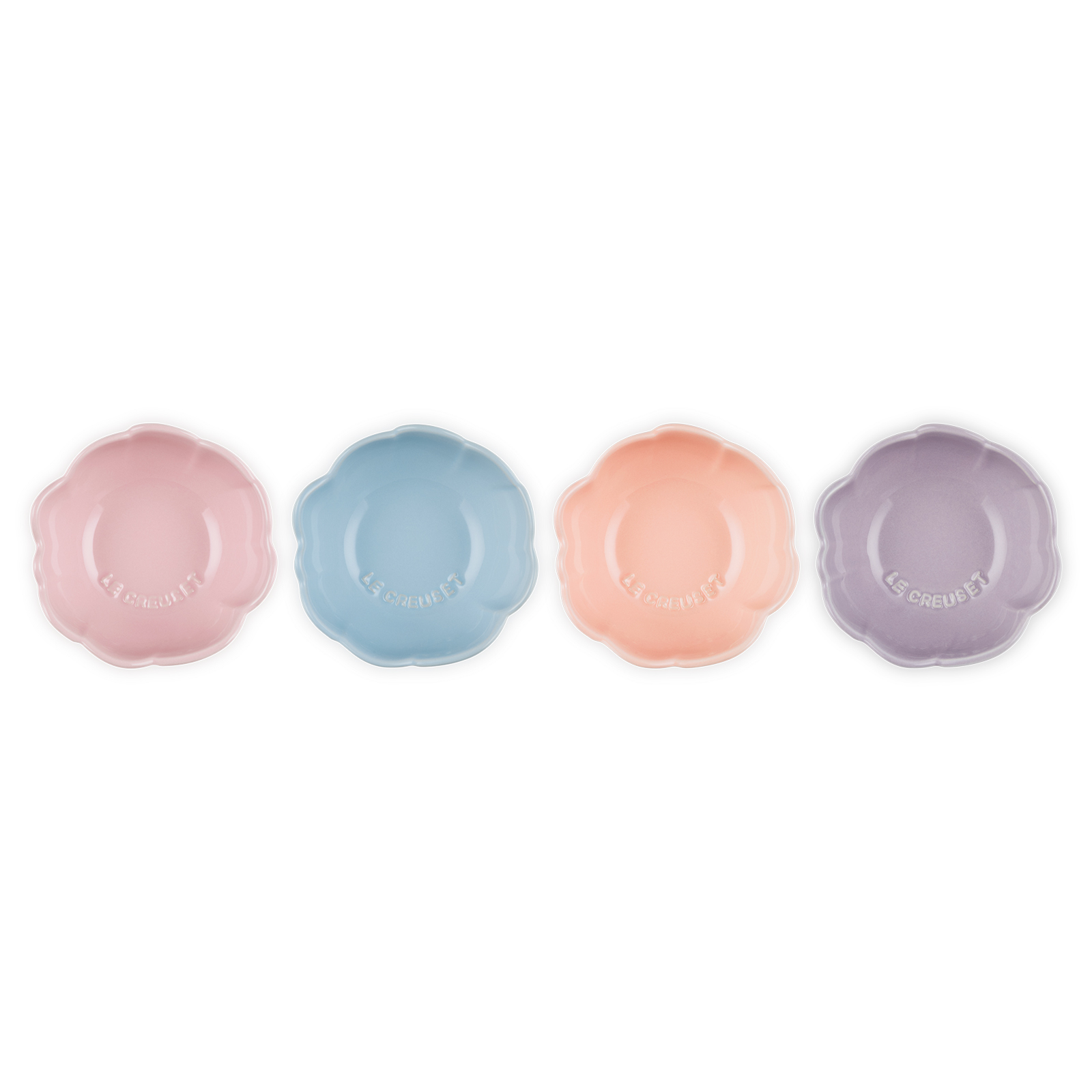 銀蓮花花瓣造型陶瓷碗 4件裝 image number 3