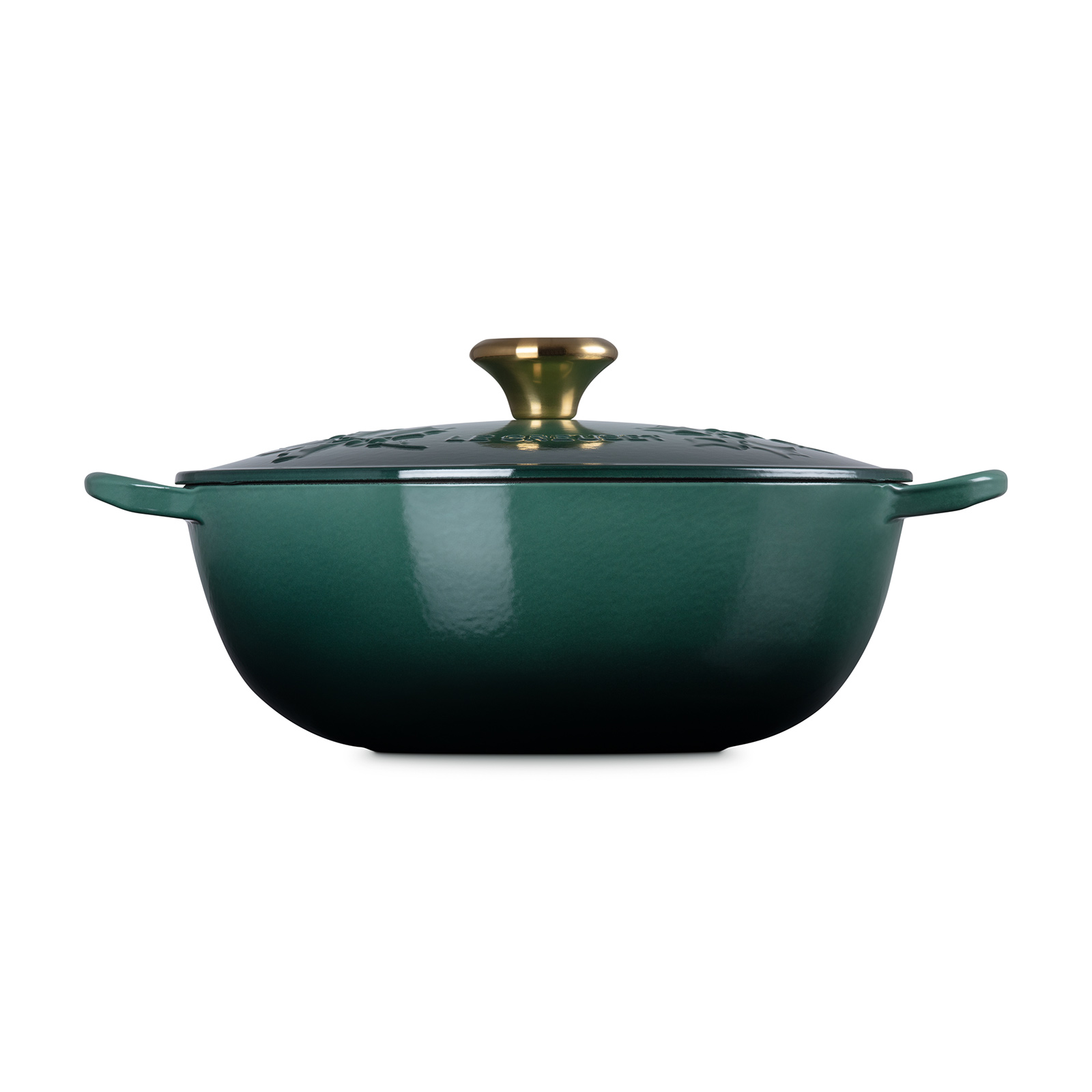 Holly 琺瑯鑄鐵深炒鍋 Artichaut (金色鍋蓋頭) image number 2