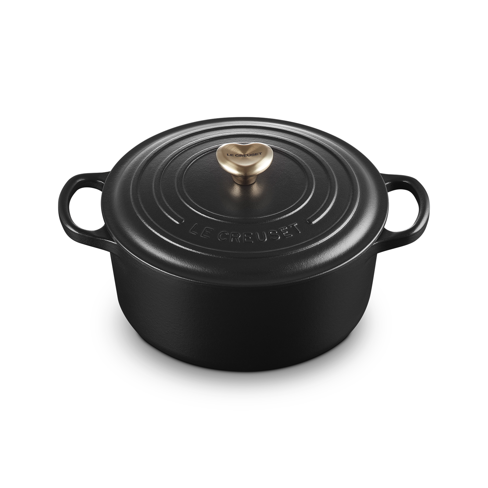 Round Casserole (Light Gold Heart Knob) image number 1