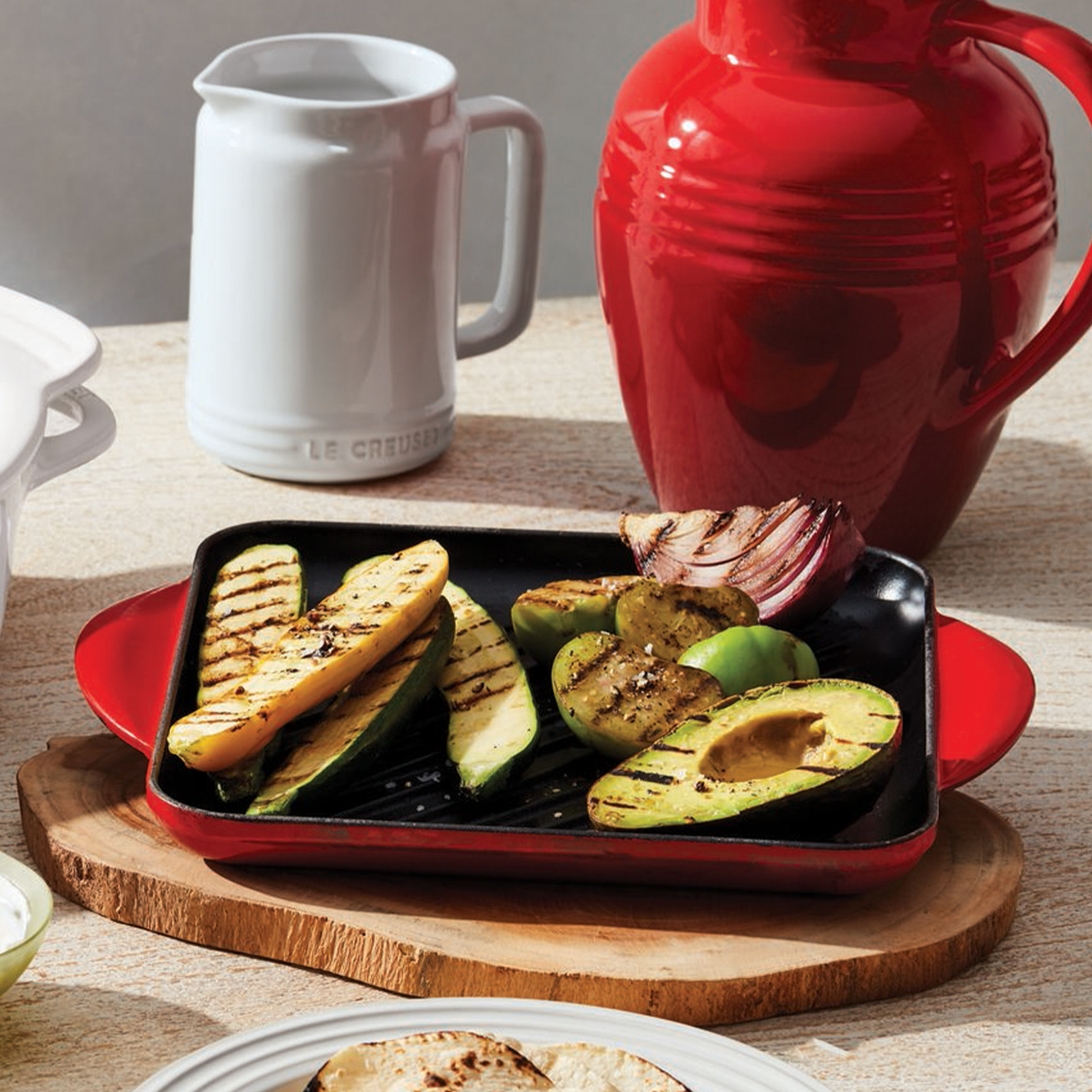 LE CREUSET スクエア　ベリー　四角鍋 約24cm Square Grill 24cm Cerise 060 | Le Creuset Hong Kong