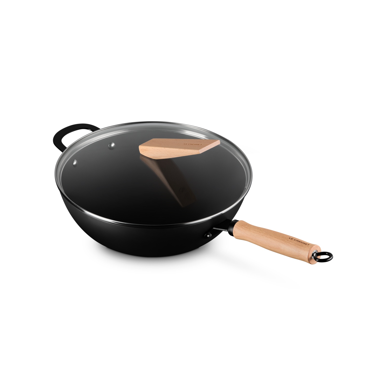 Carbon Steel Wok with Glass Lid image number 3