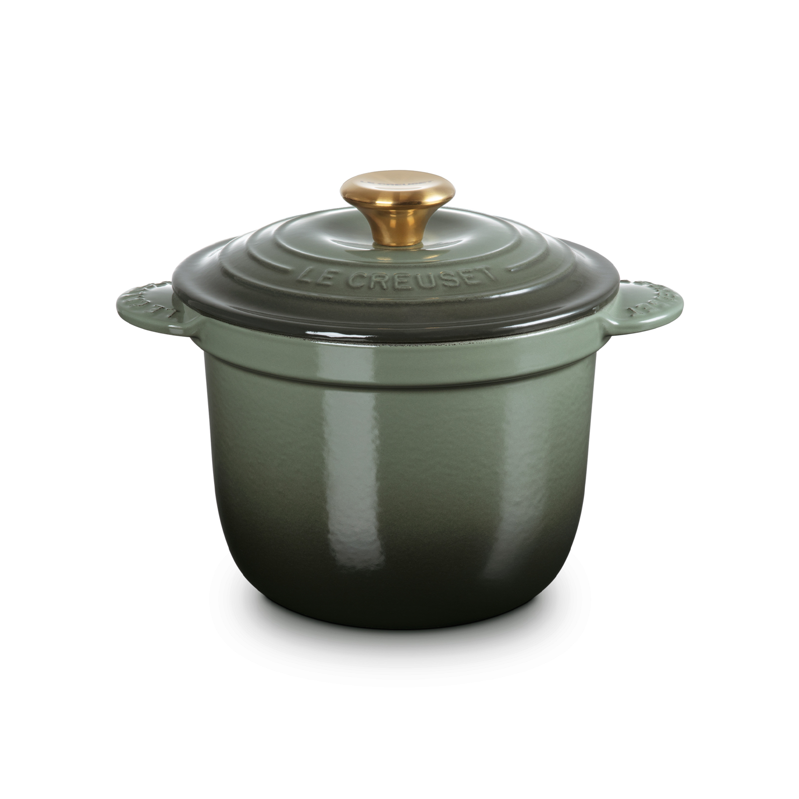 Cocotte Every 高身琺瑯鑄鐵鍋 18厘米 Thyme (金色鍋蓋頭)