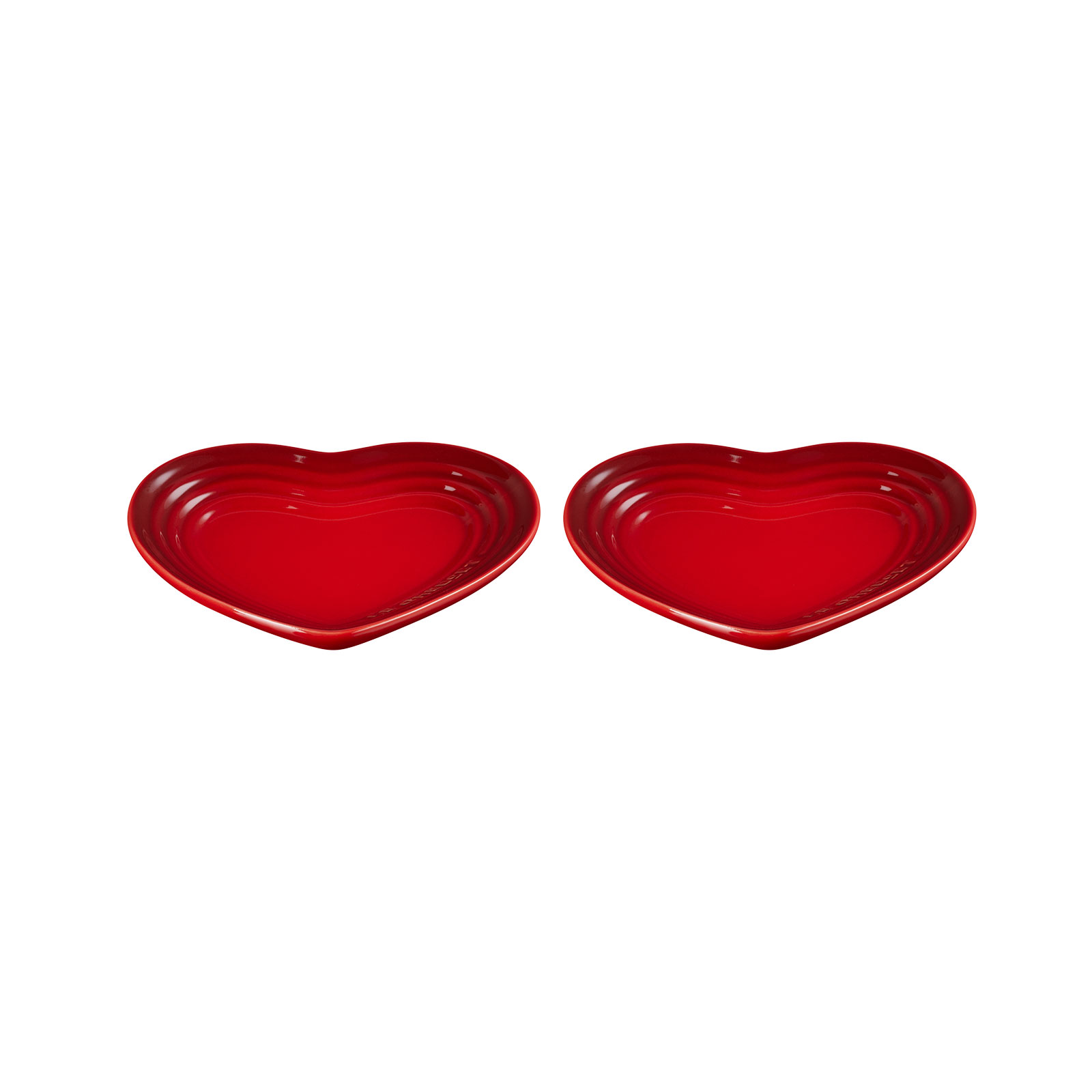 Set of 2 Small Heart Plates image number 1