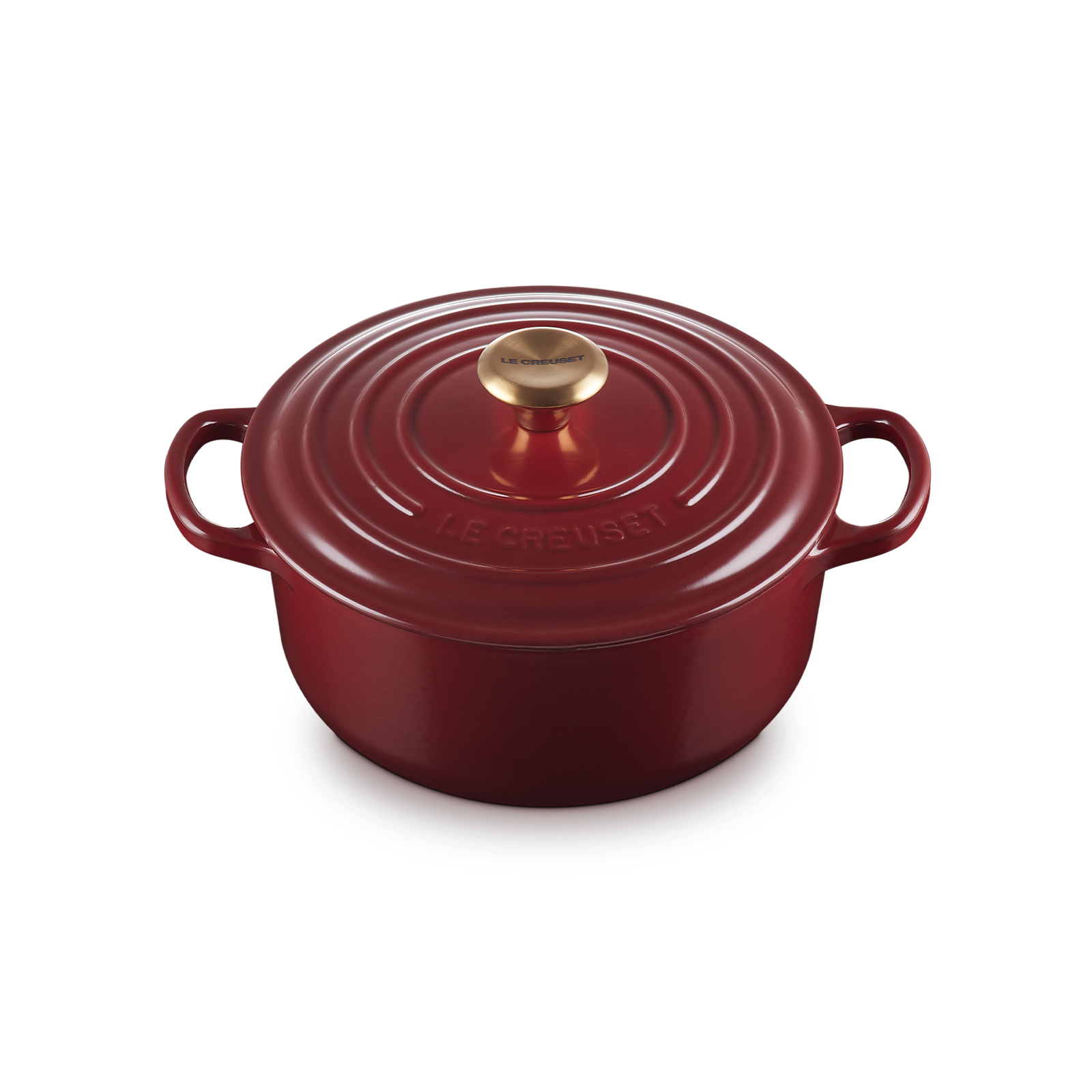 圓形琺瑯鑄鐵鍋 (金色鍋蓋頭) image number 1