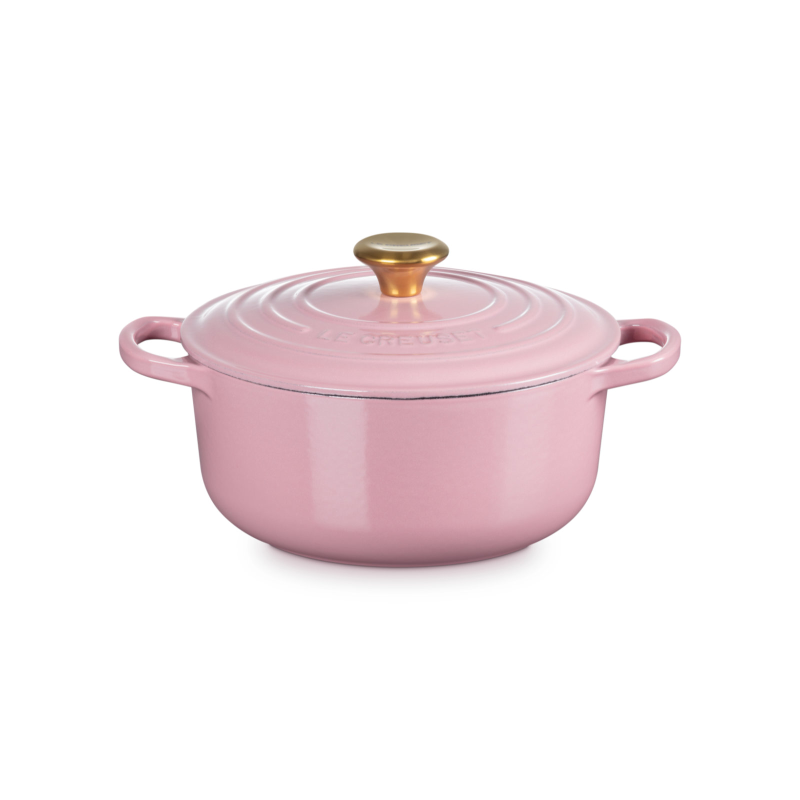 Round Casserole 20cm Rose (Gold Knob)
