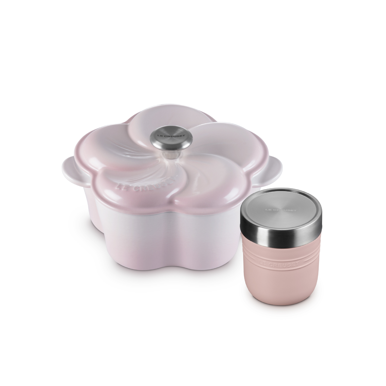 Flower Cocotte 20cm Shell Pink Special Set