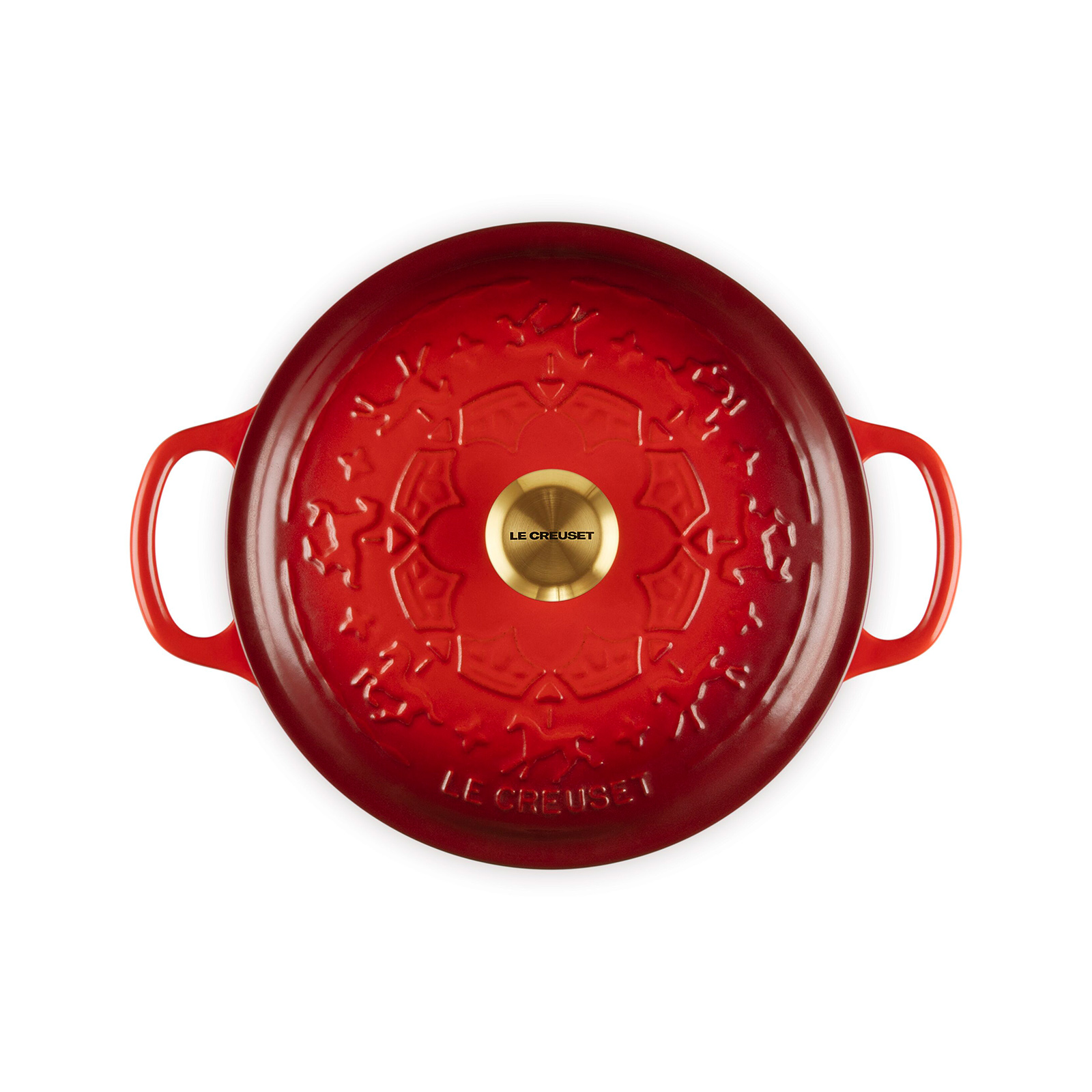 Carousel Round Casserole (Gold Knob) image number 3