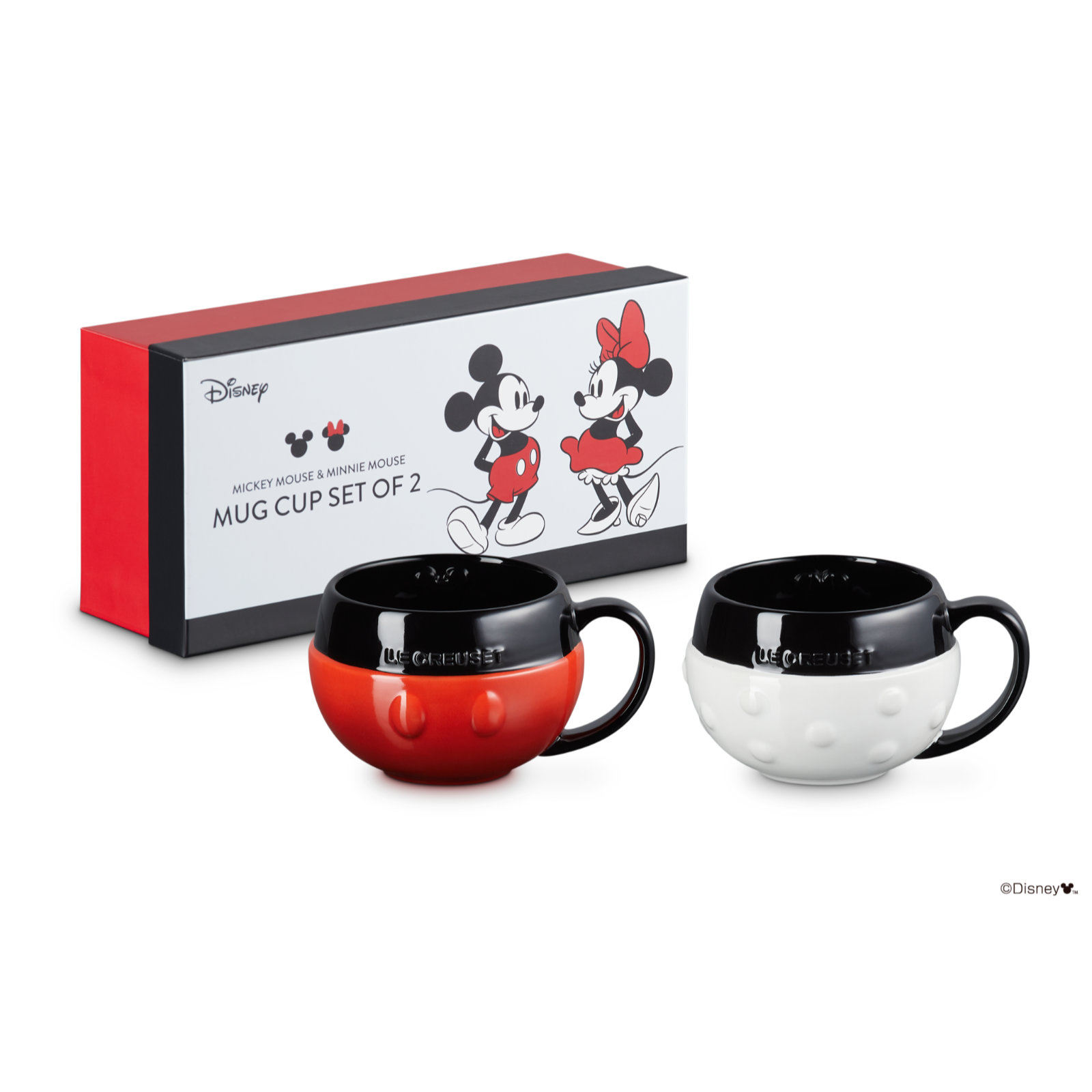 Mickey Mouse 陶瓷杯2件裝 White/Cerise