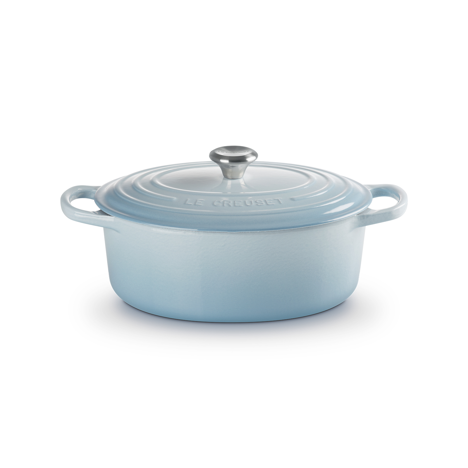 橢圓形琺瑯鑄鐵鍋 25厘米 Coastal Blue