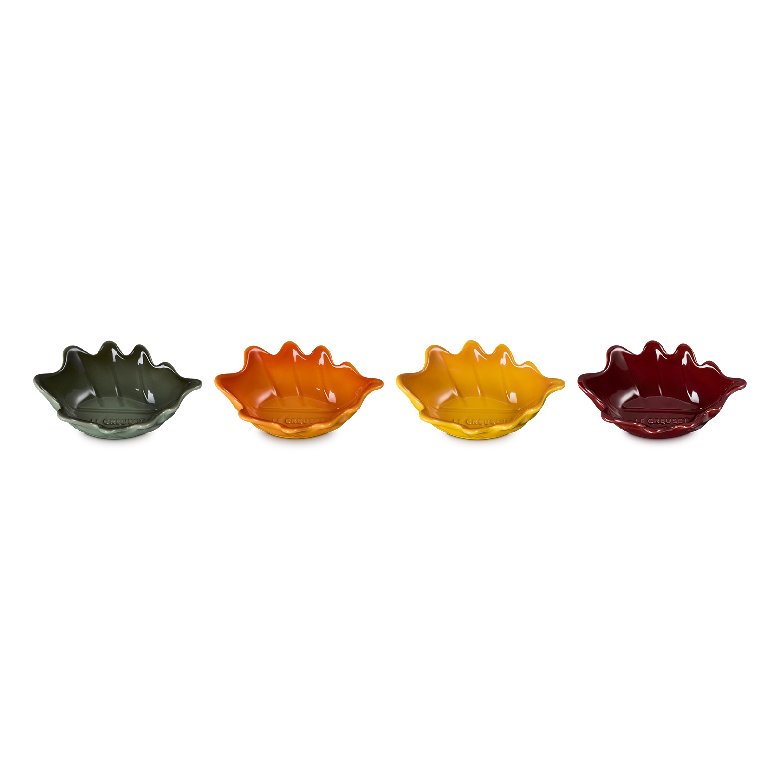 Set of 4 Oak Leaf Mini Dishes image number 1