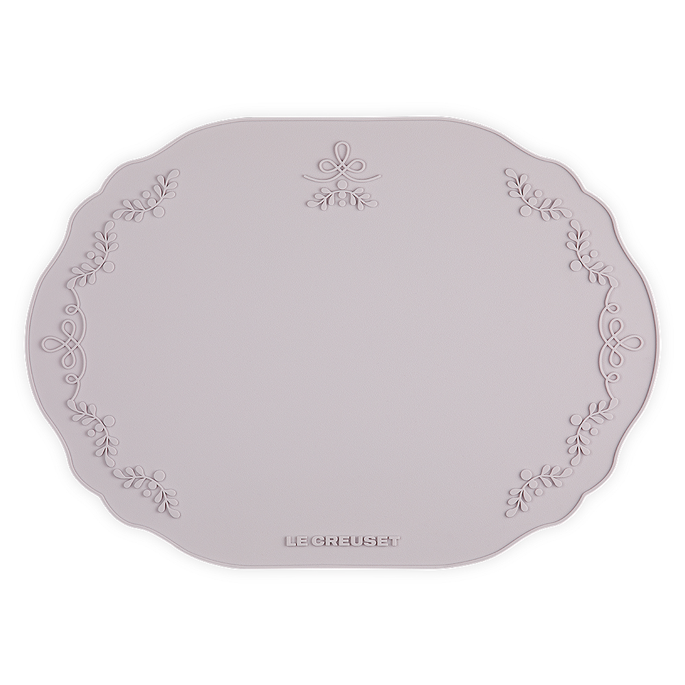 Eternity Lace Silicone Oval Table Mat Shallot