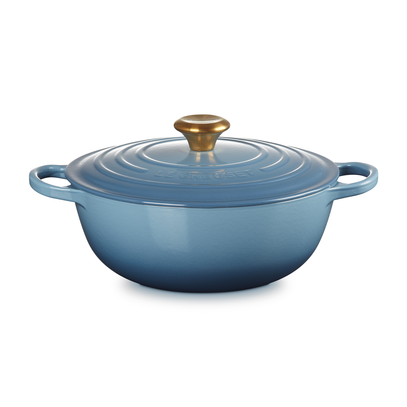 Marmite 26cm Chambray (Gold Knob)