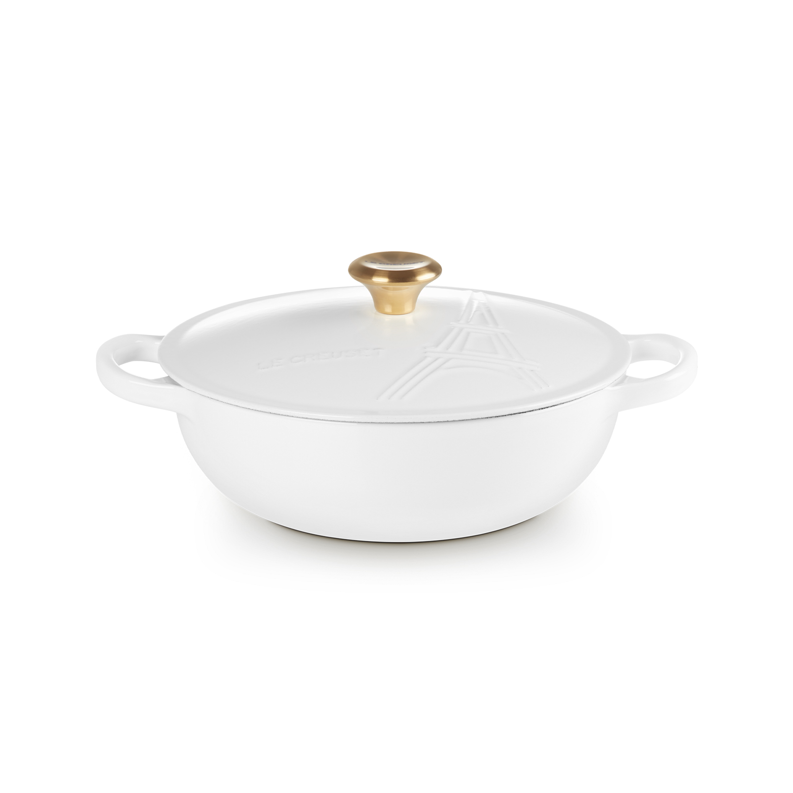 Eiffel Tower Marmite 22cm White (Sand Interior)