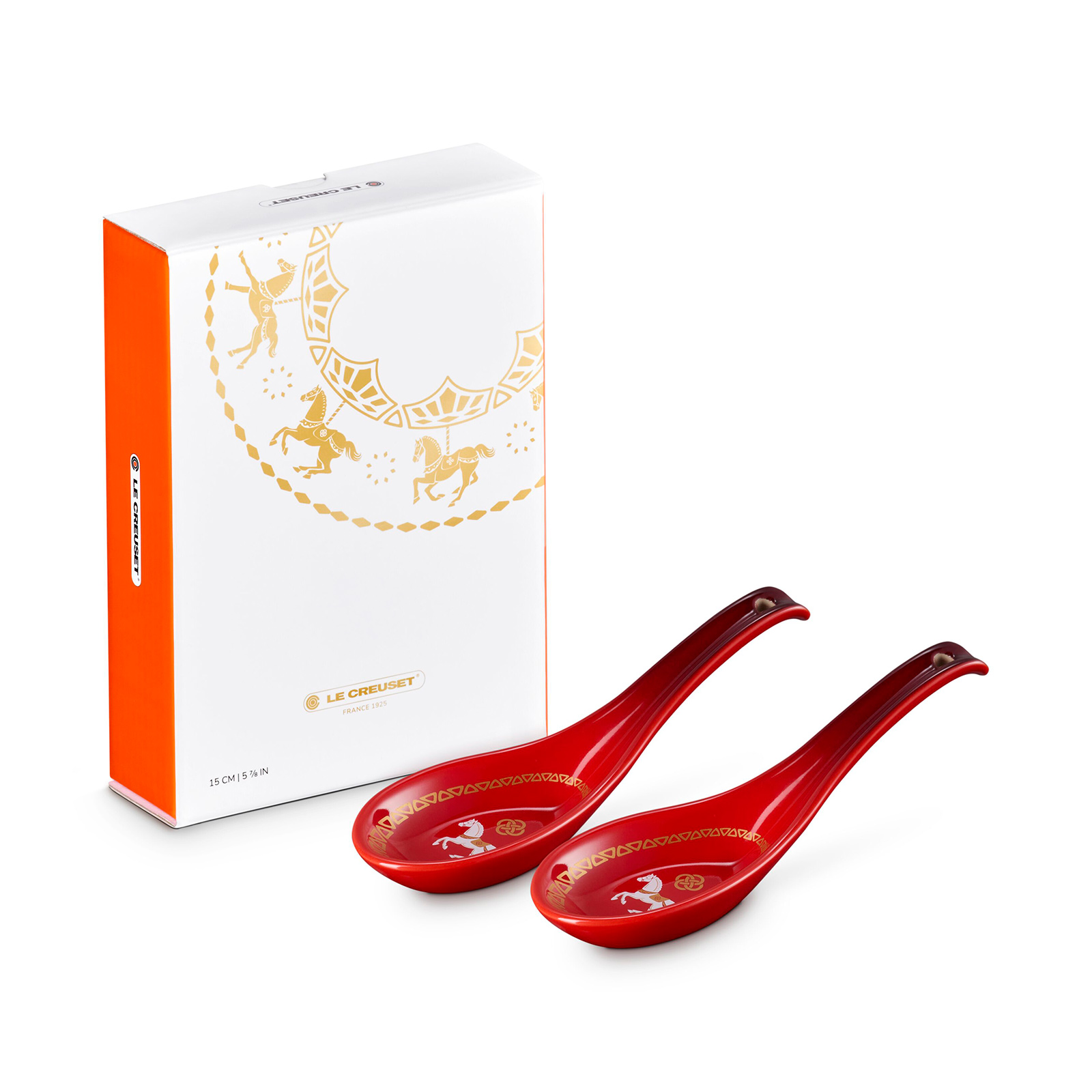 Carousel Set of 2 Chinese Spoon Cerise