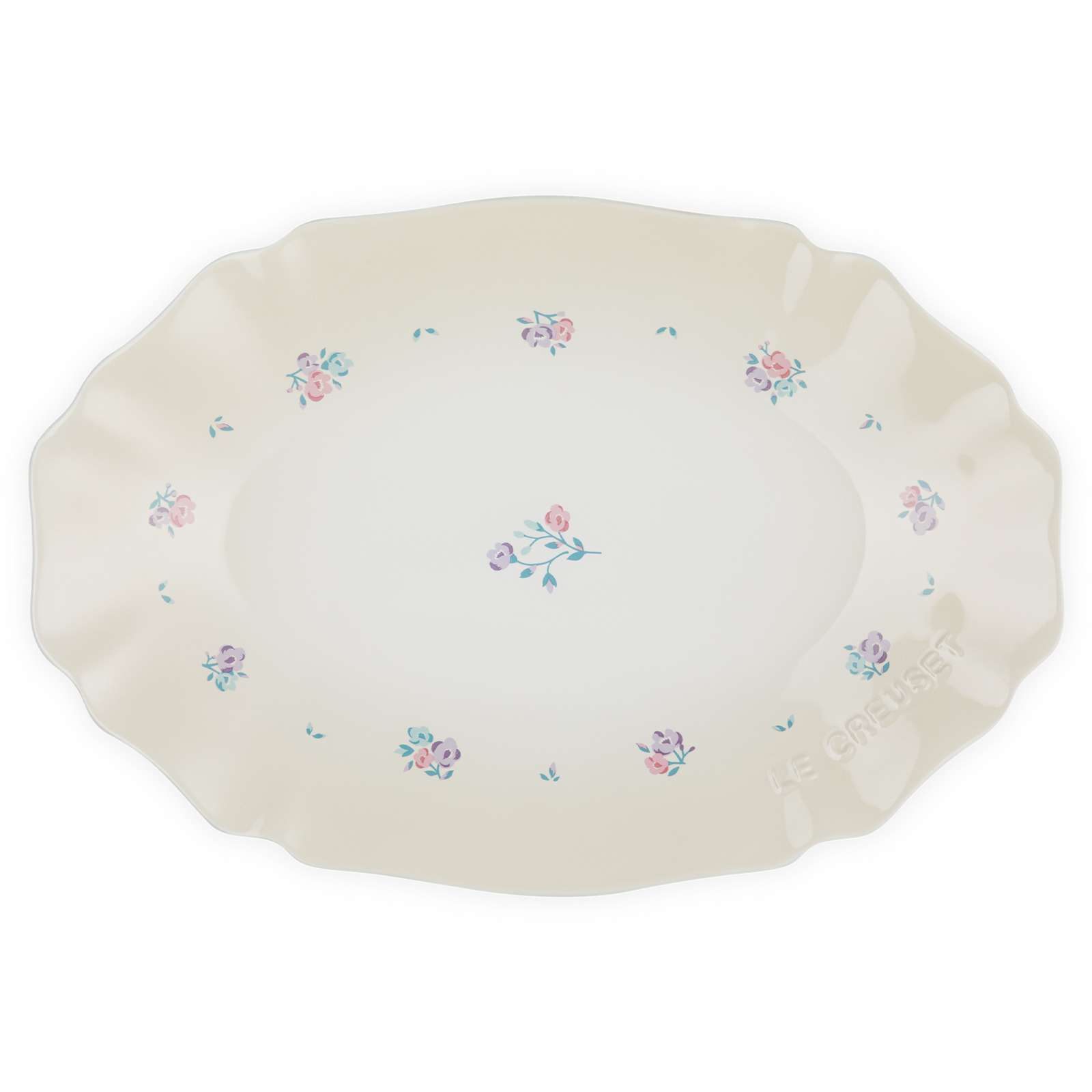Petite Fleur 橢圓形陶瓷盤 32厘米 Meringue