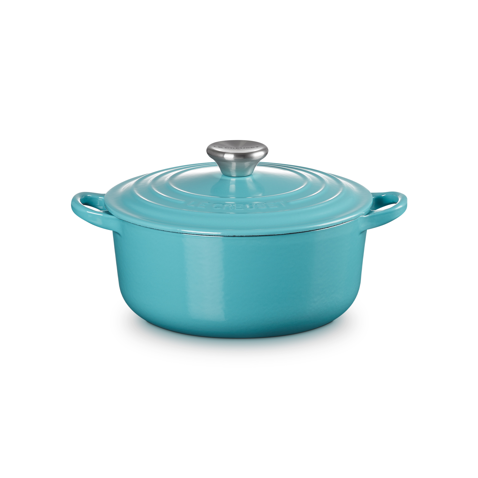Round Casserole 20cm Turquoise (Black Interior)