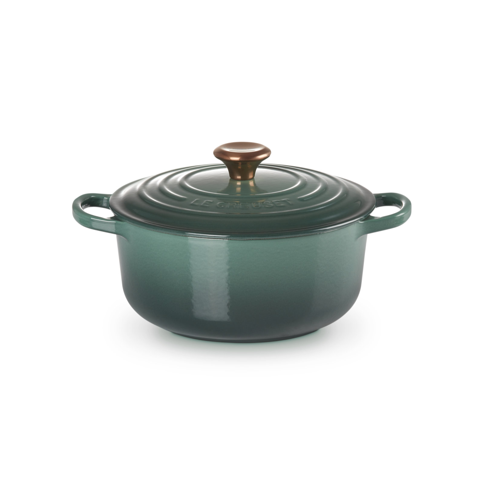 圓形琺瑯鑄鐵鍋 20厘米 Artichaut (銅色鍋蓋頭)