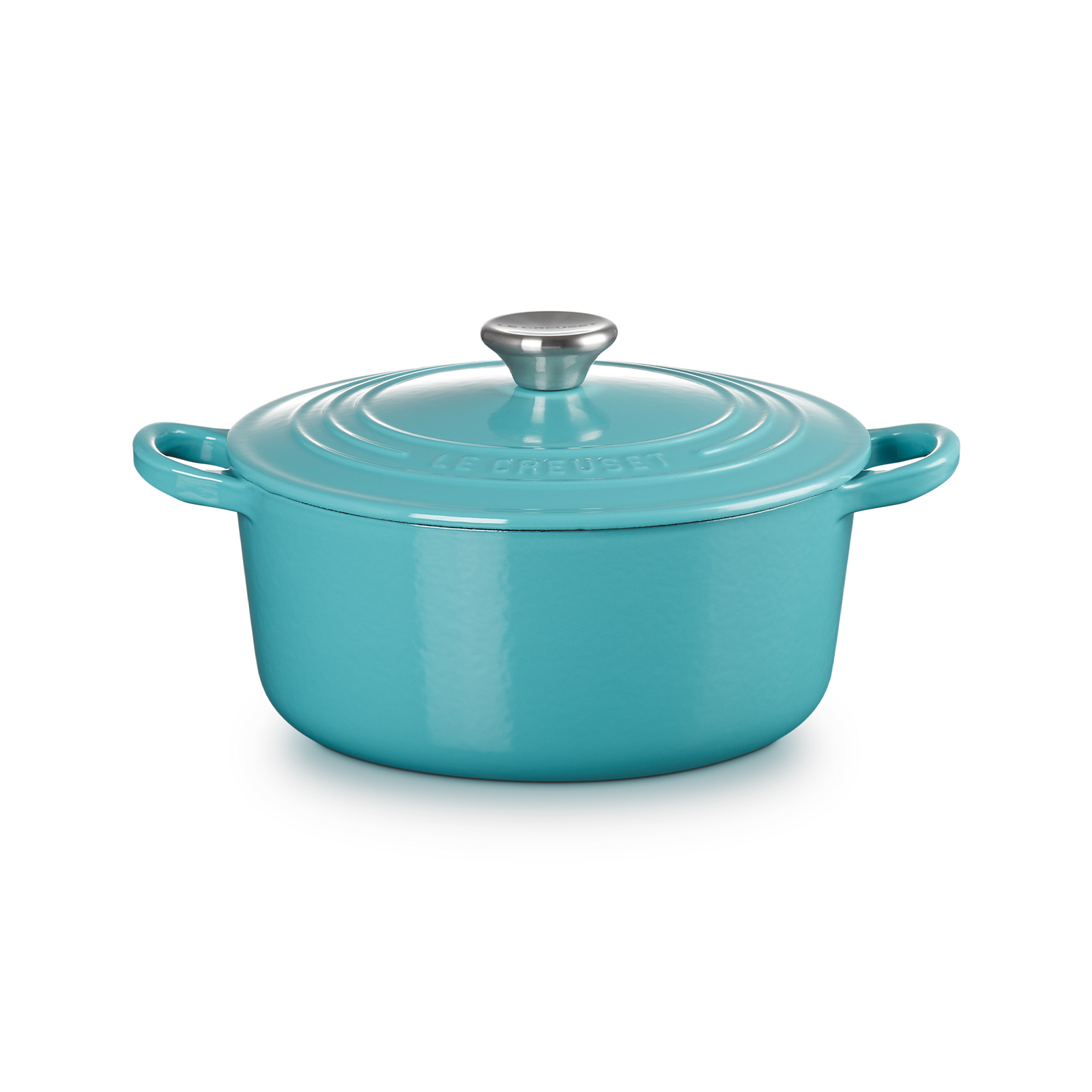 Round Casserole 22cm Turquoise (Black Interior)