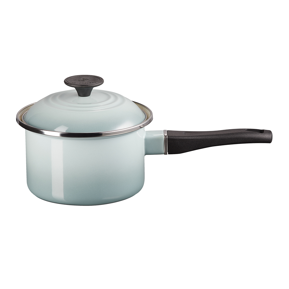 琺瑯鋼單柄鍋 16厘米 Sea Salt