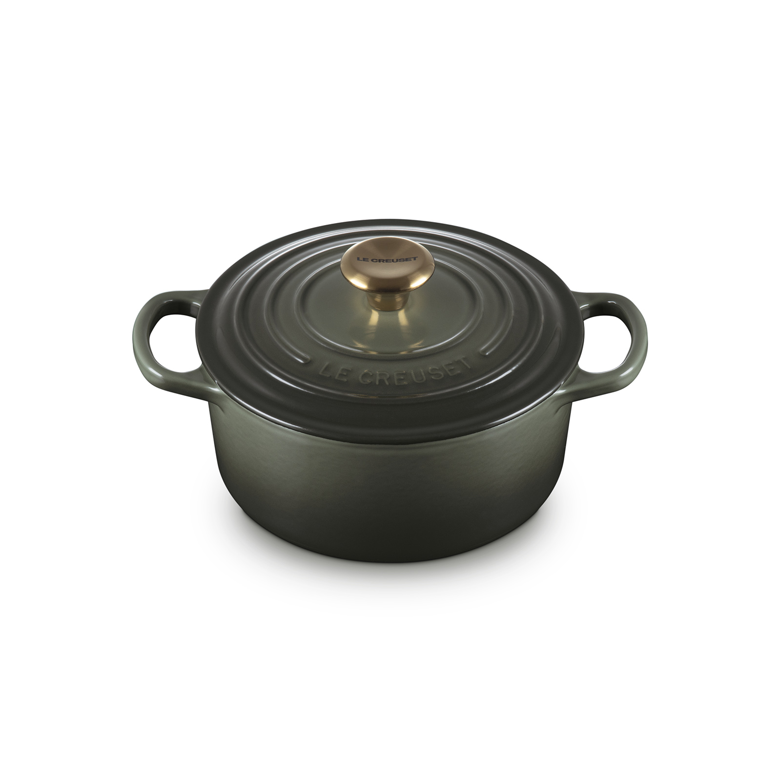 圓形琺瑯鑄鐵鍋 (金色鍋蓋頭) image number 1