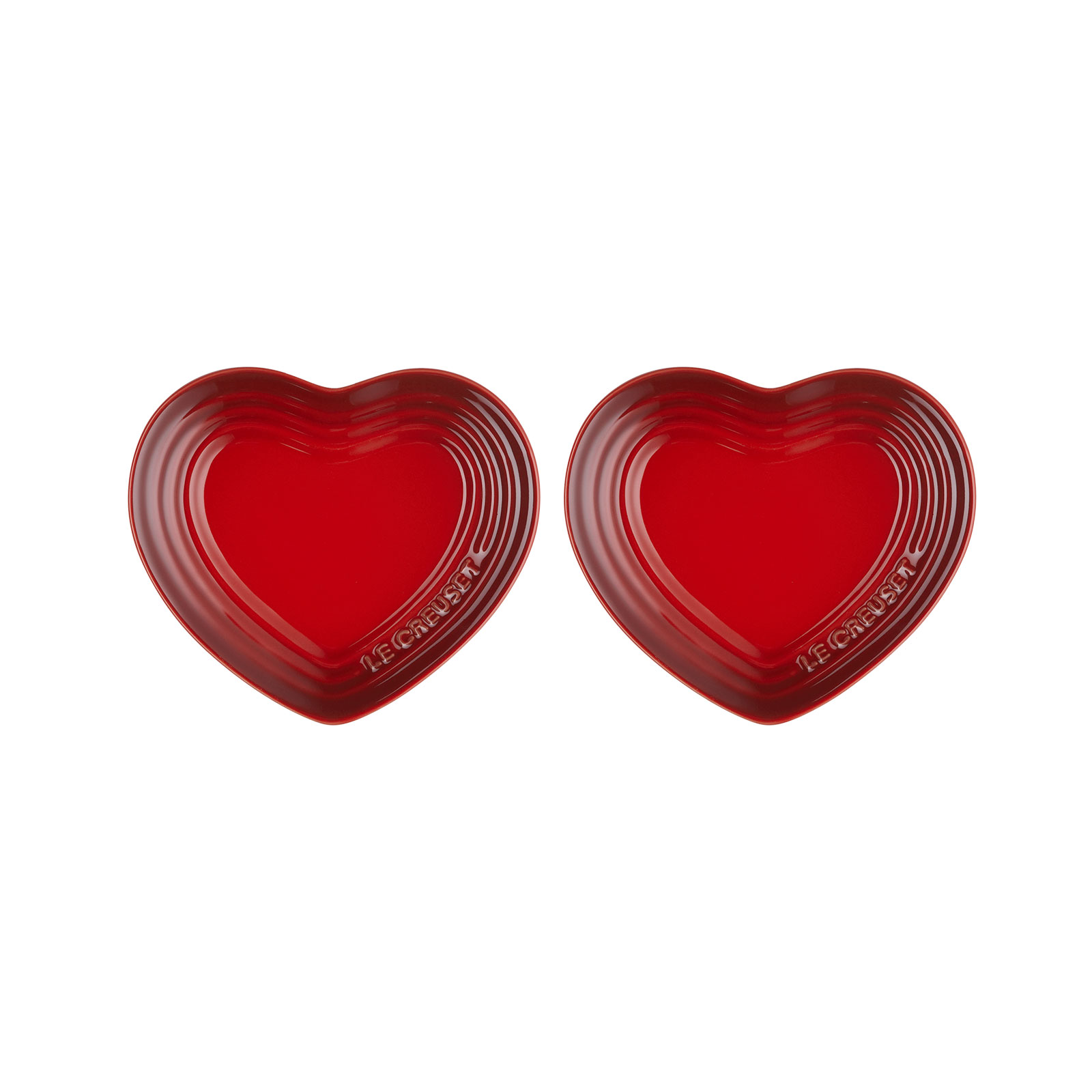 Set of 2 Small Heart Plates image number 0