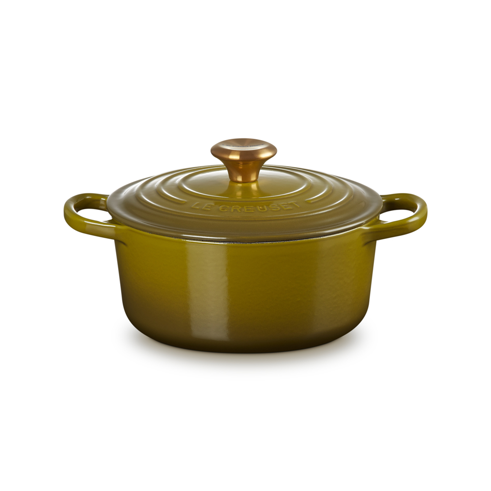 【$1180 Limited-Time Specials】Round Casserole 18cm Olive (Gold Knob)