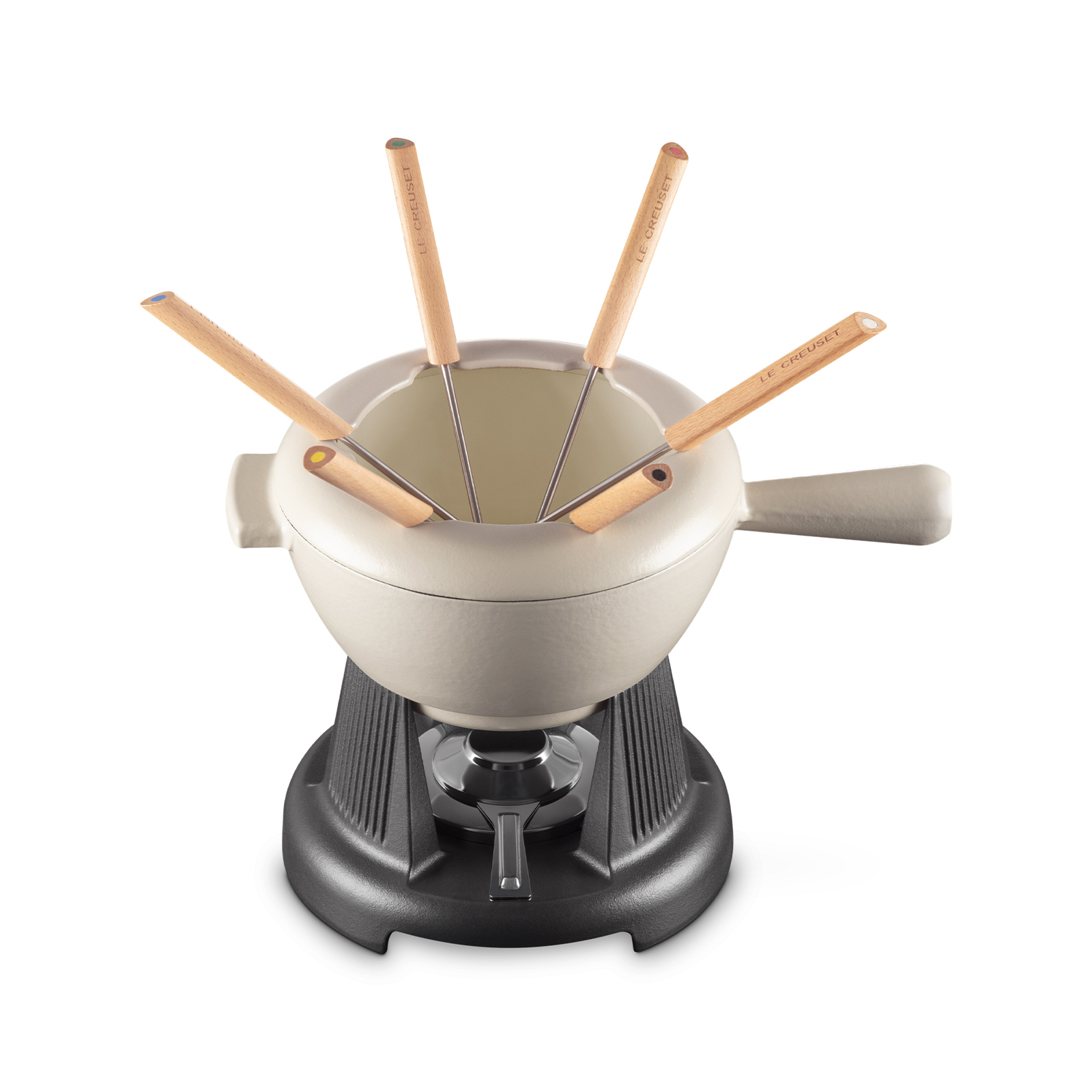 Cast Iron Fondue Set Brioche