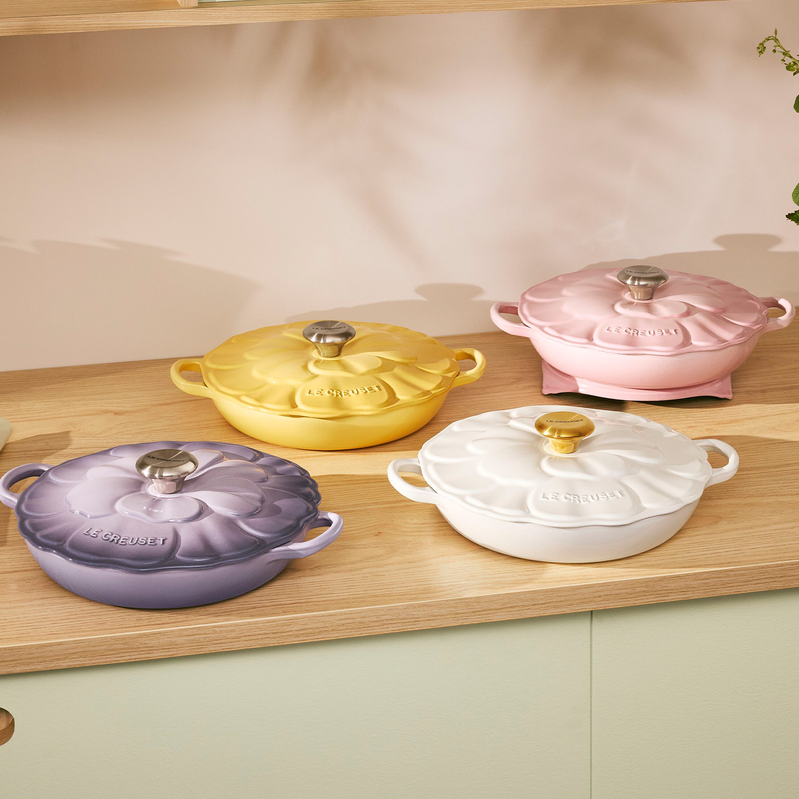 Petal 花瓣造型琺瑯鑄鐵淺底鍋 image number 5