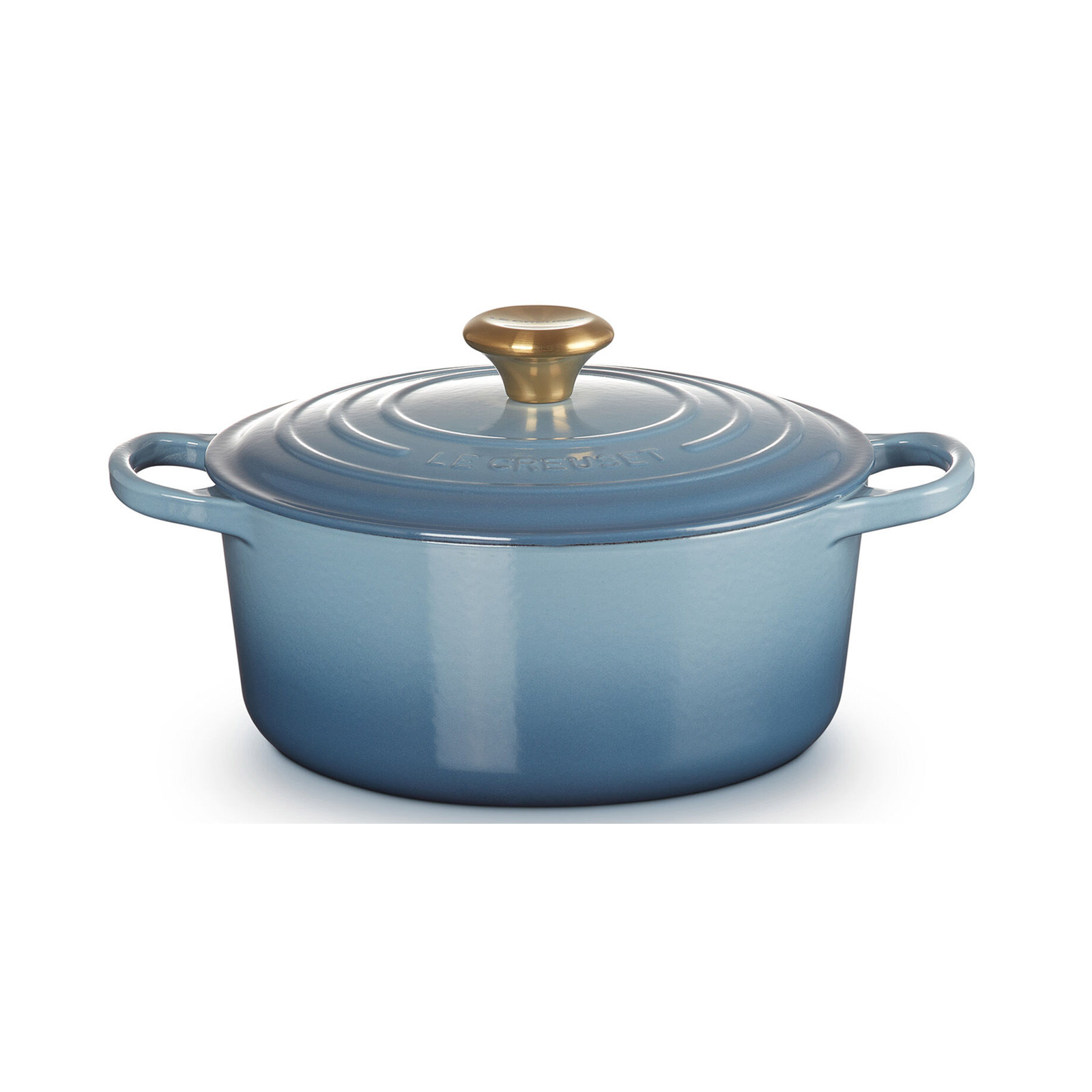 Round Casserole 20cm Chambray (Gold Knob)