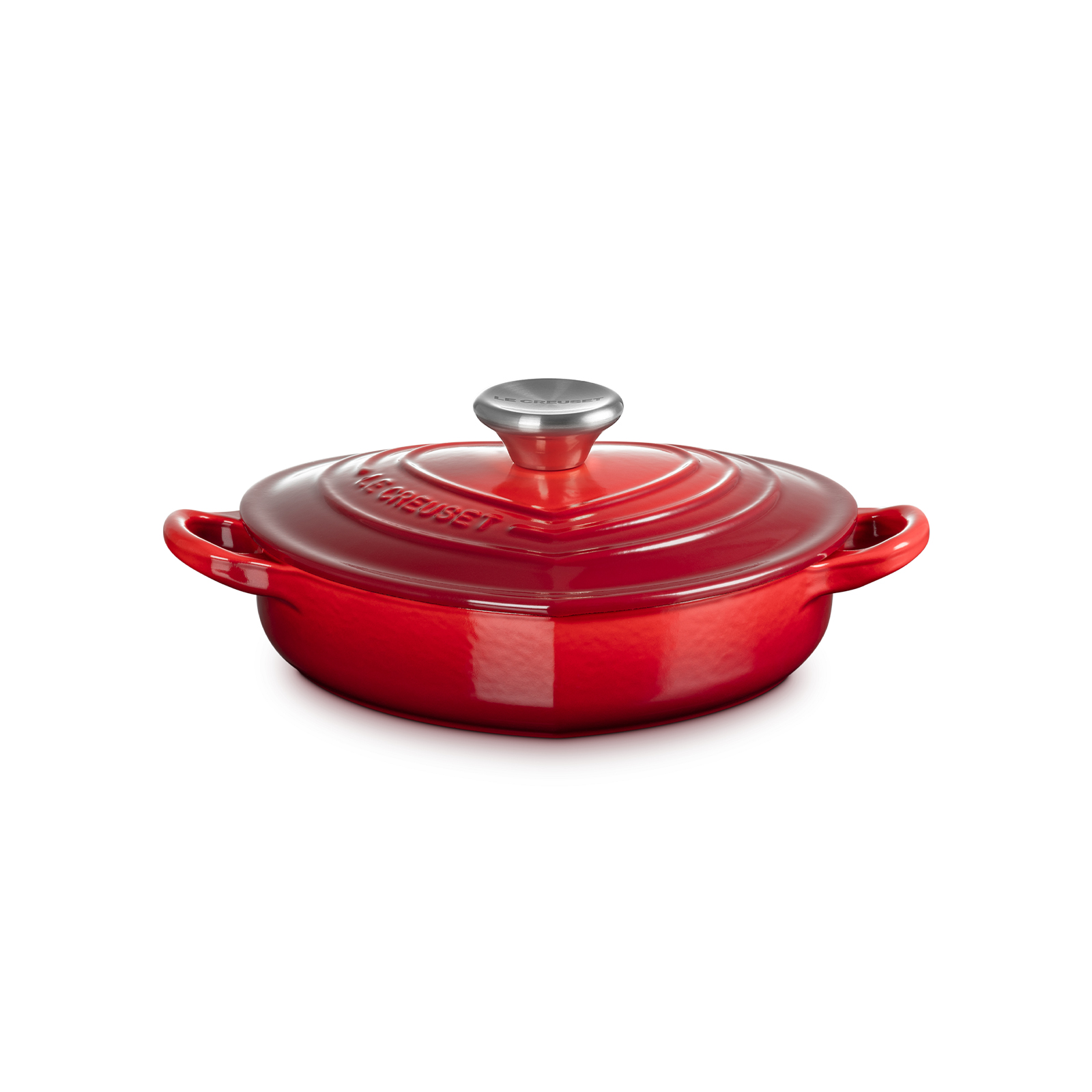 心型琺瑯鑄鐵淺底鍋 image number 1