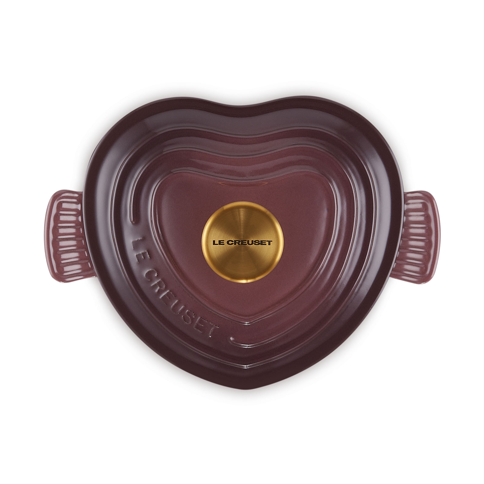 Heart Shaped Casserole (Black interior - Gold Knob) image number 3