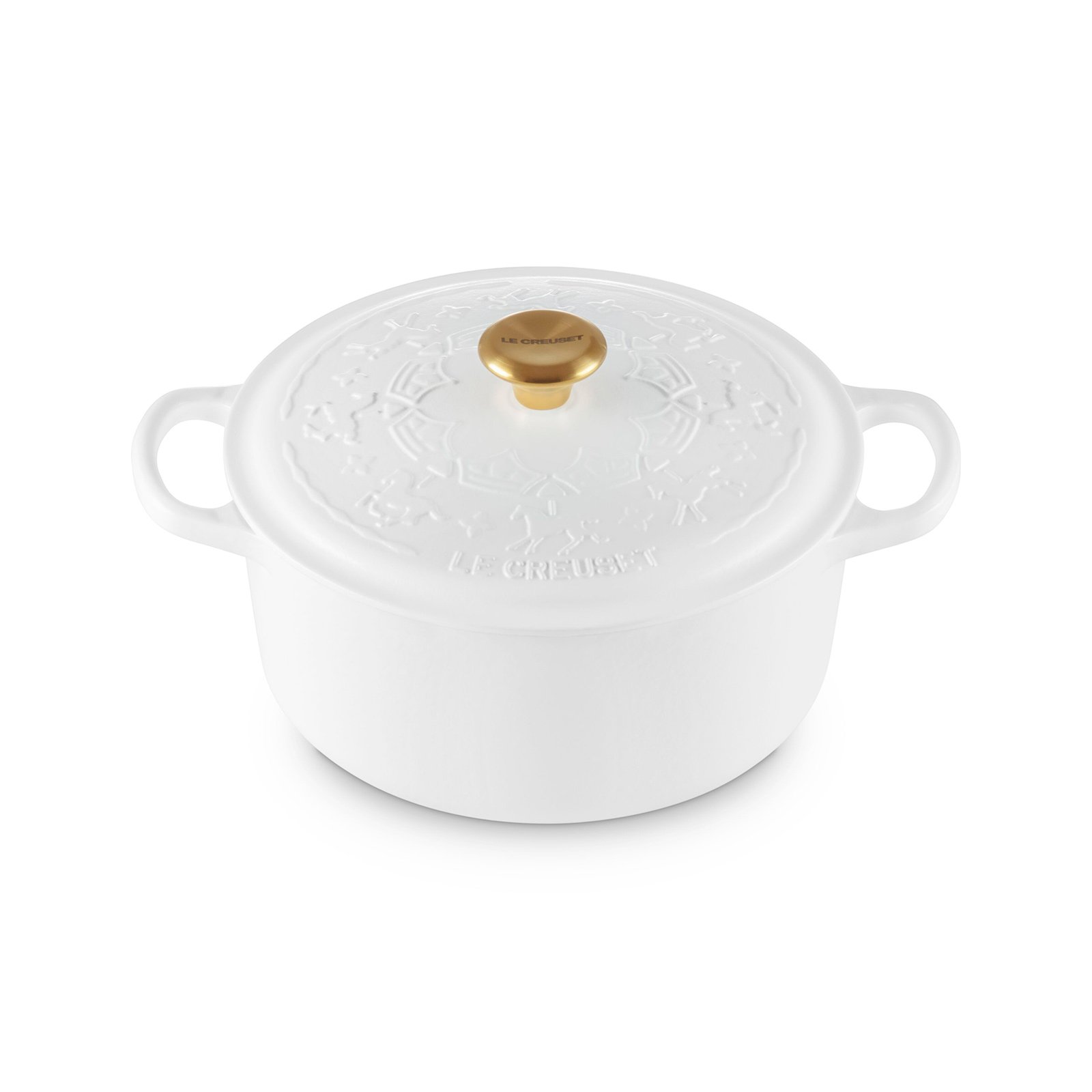[Coming Soon] Carousel Round Casserole 22cm Cotton (Gold Knob)