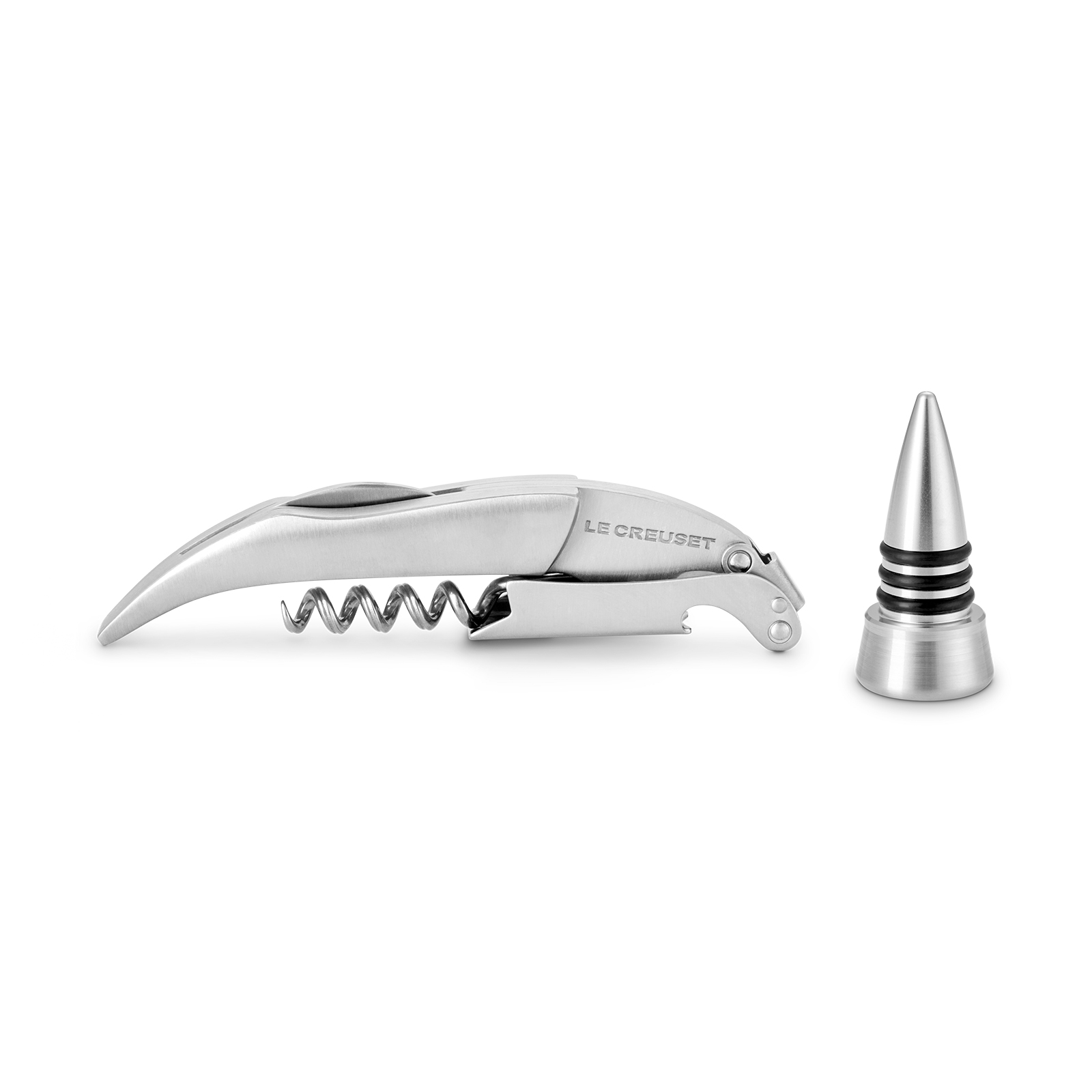 GS191 Premium Waiter's Friend Corkscrew and Stopper (Stainless Steel Handle) image number 1