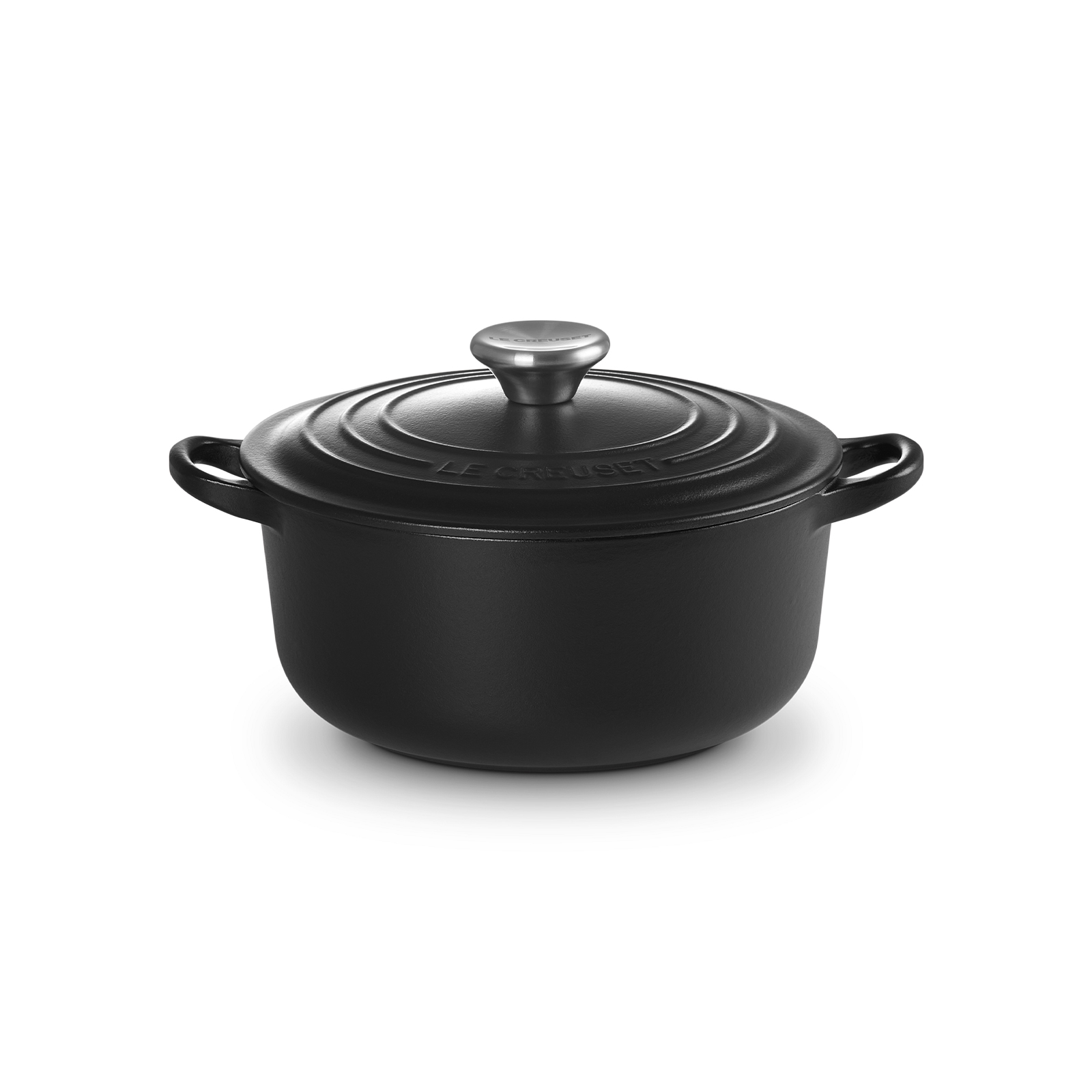 Round Casserole 20cm Matte Black (Black Interior)