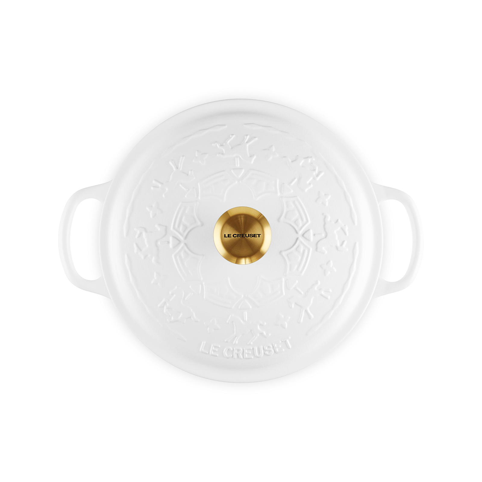 Carousel Round Casserole (Gold Knob) image number 4