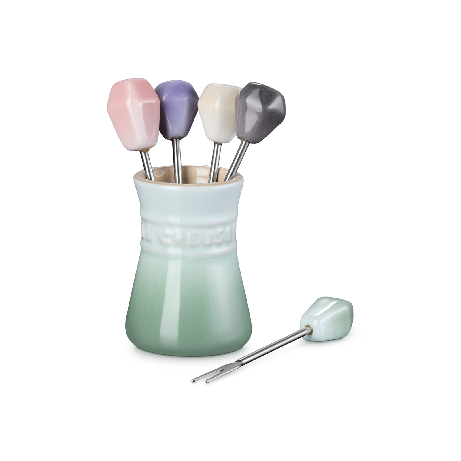 Food Pick Set Shell Pink/Powder Purple/Water Green/Meringue/Flint
