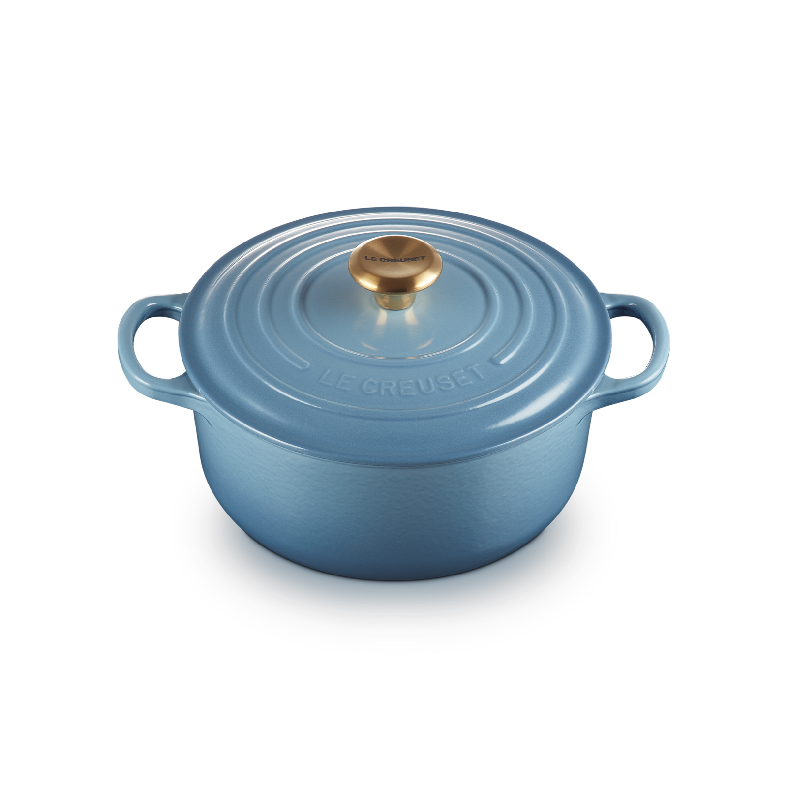 Round Casserole (Gold Knob - Black Interior) image number 1