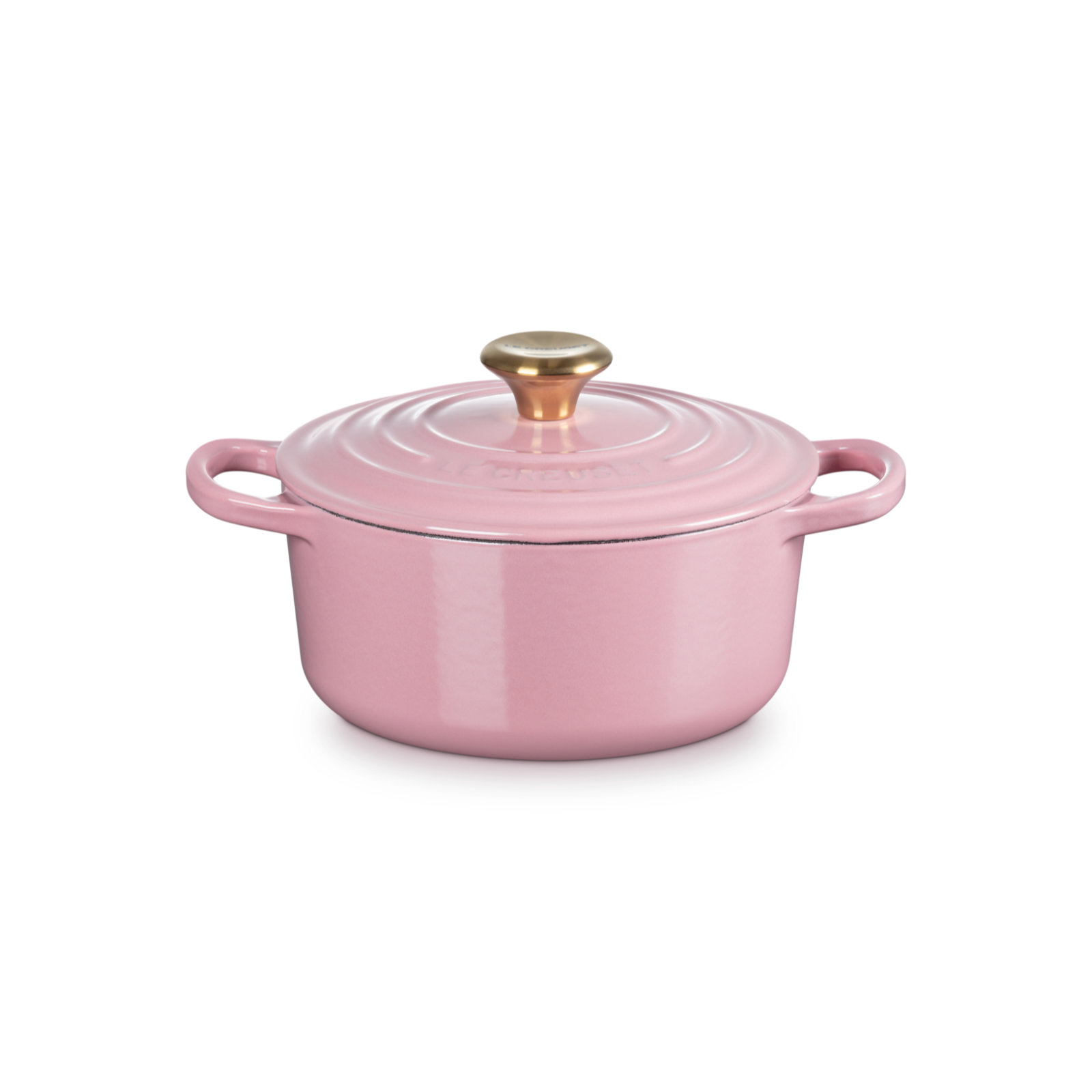 Round Casserole 18cm Rose (Gold Knob)