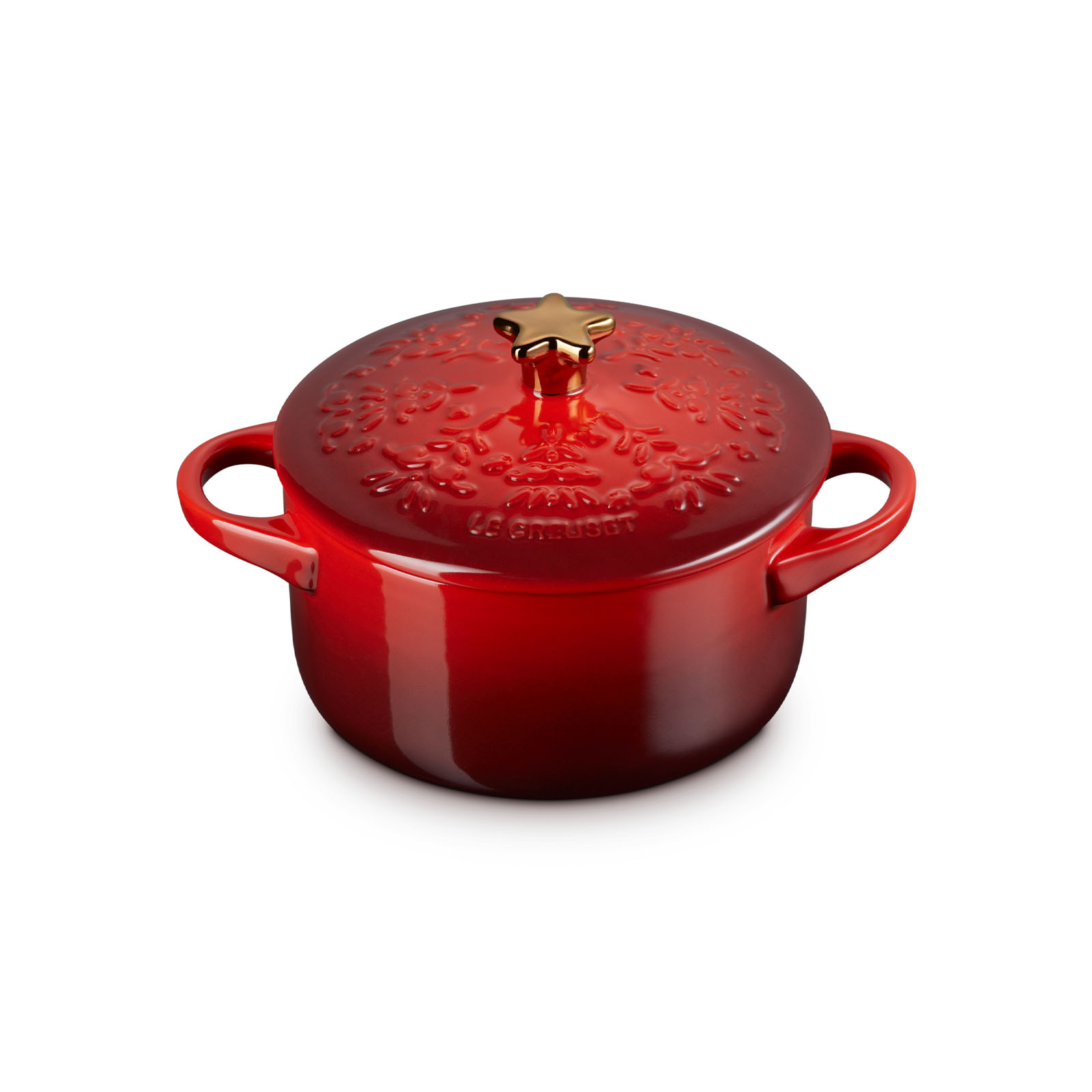 Noël 迷你陶瓷圓形小鍋子(金色星型鍋蓋頭) image number 1