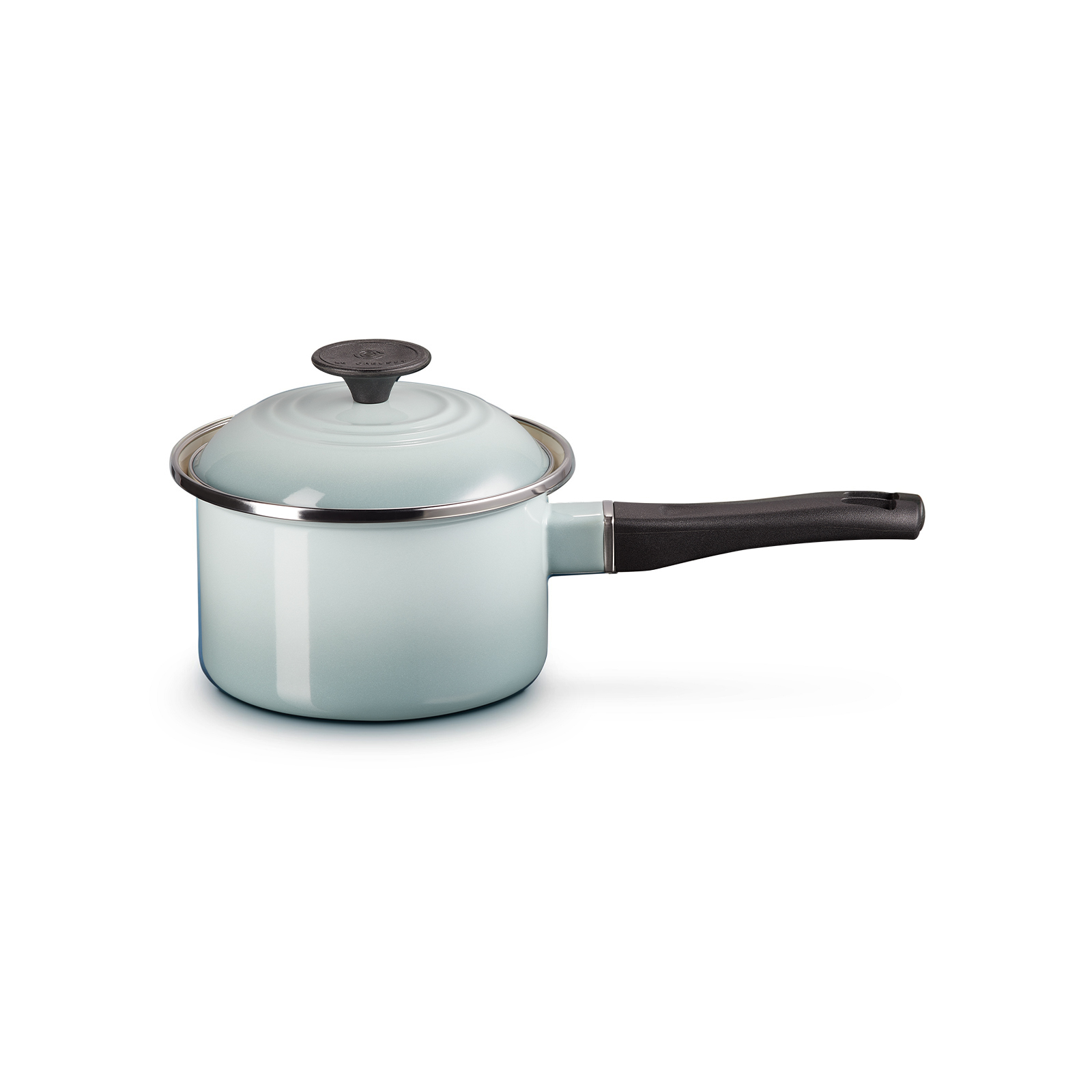 琺瑯鋼單柄鍋 16厘米 Sea Salt