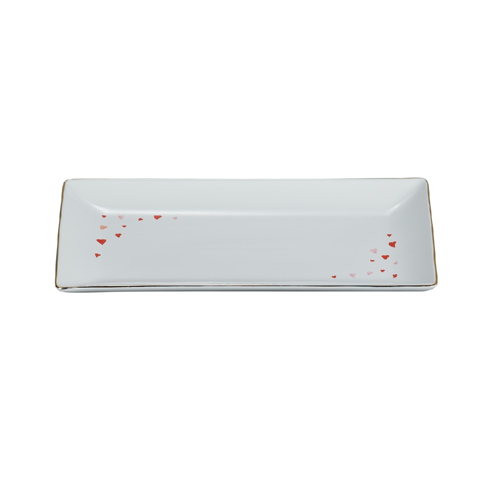 Rectangular Tray with Heart Decal image number 1