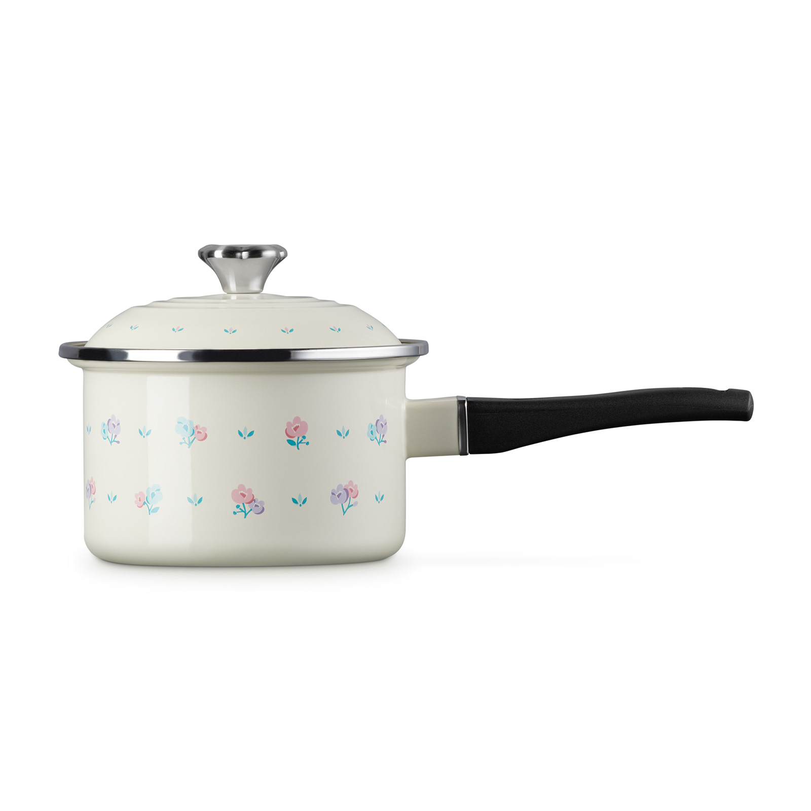 Petite Fleur Enamel On Steel Saucepan (Flower Knob) image number 2
