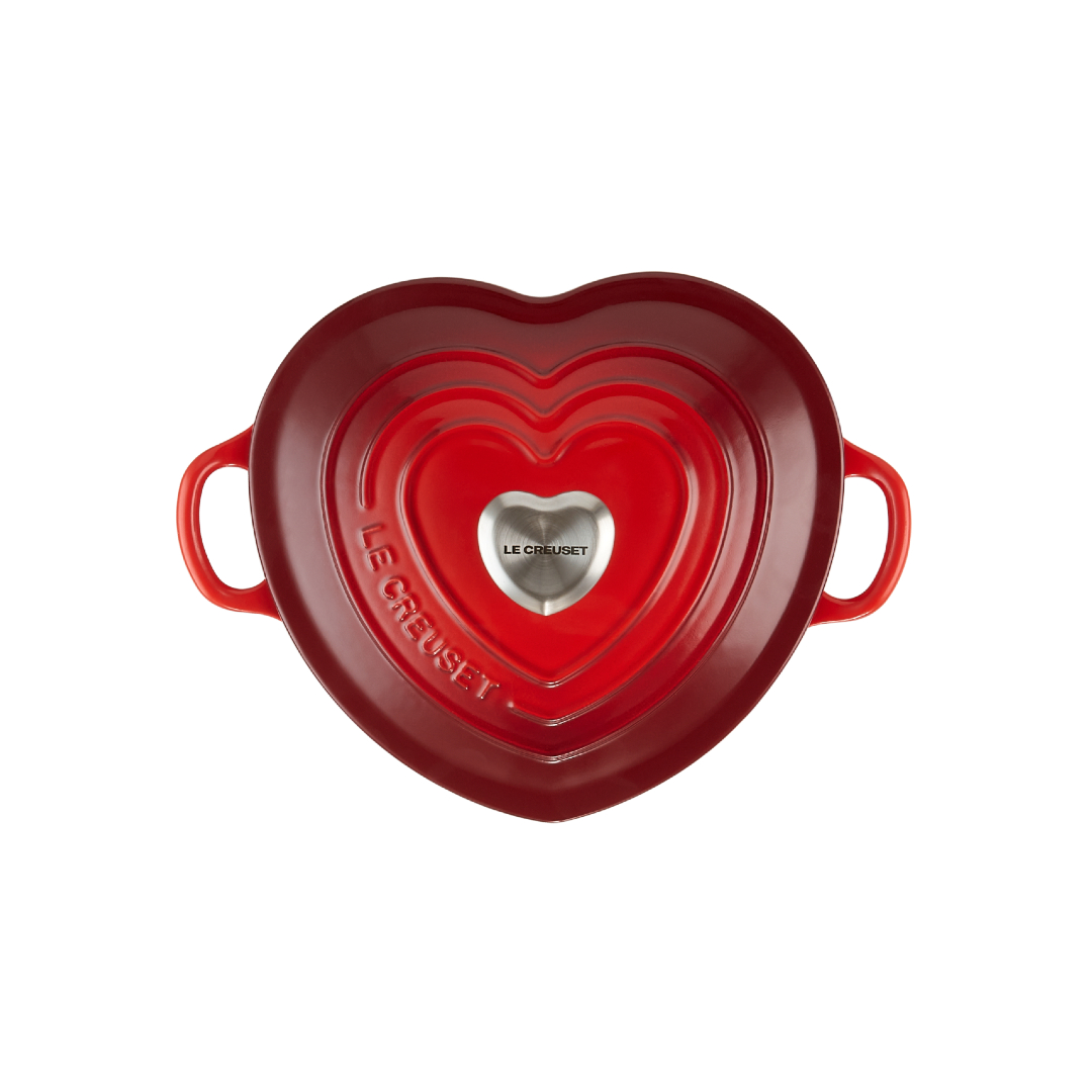 Heart Shaped Casserole 20cm Cerise (Heart Knob)