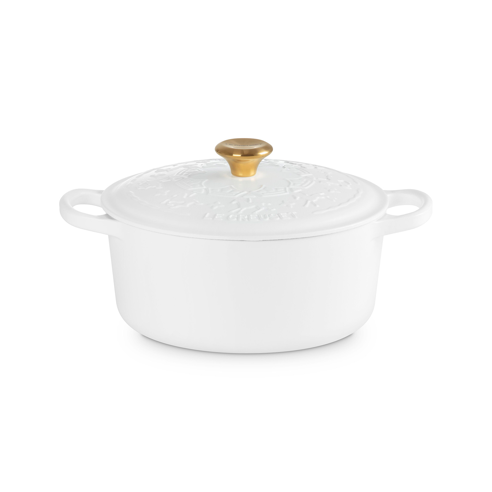 Carousel Round Casserole (Gold Knob) image number 1