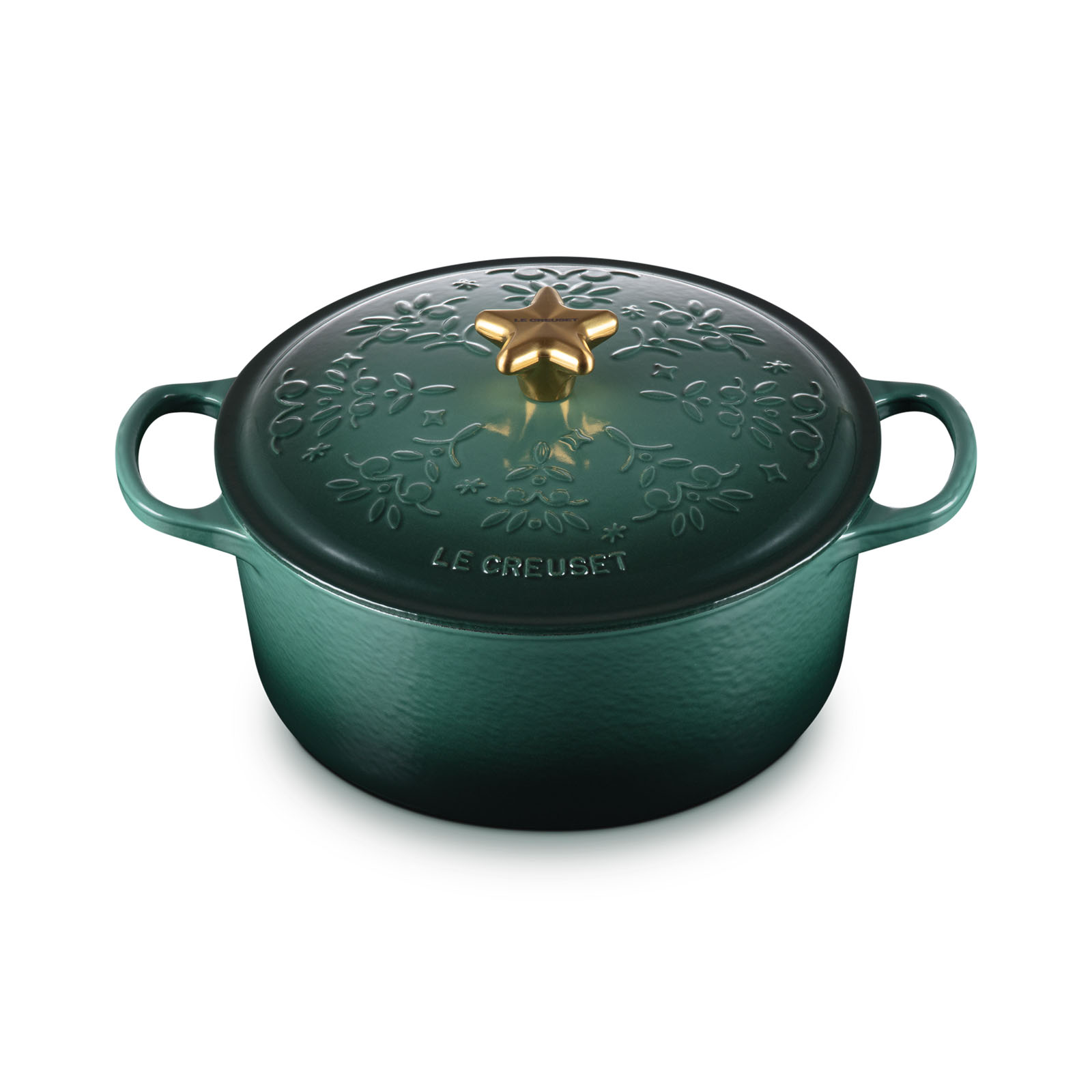 Noel Round Casserole (Star Gold Knob)