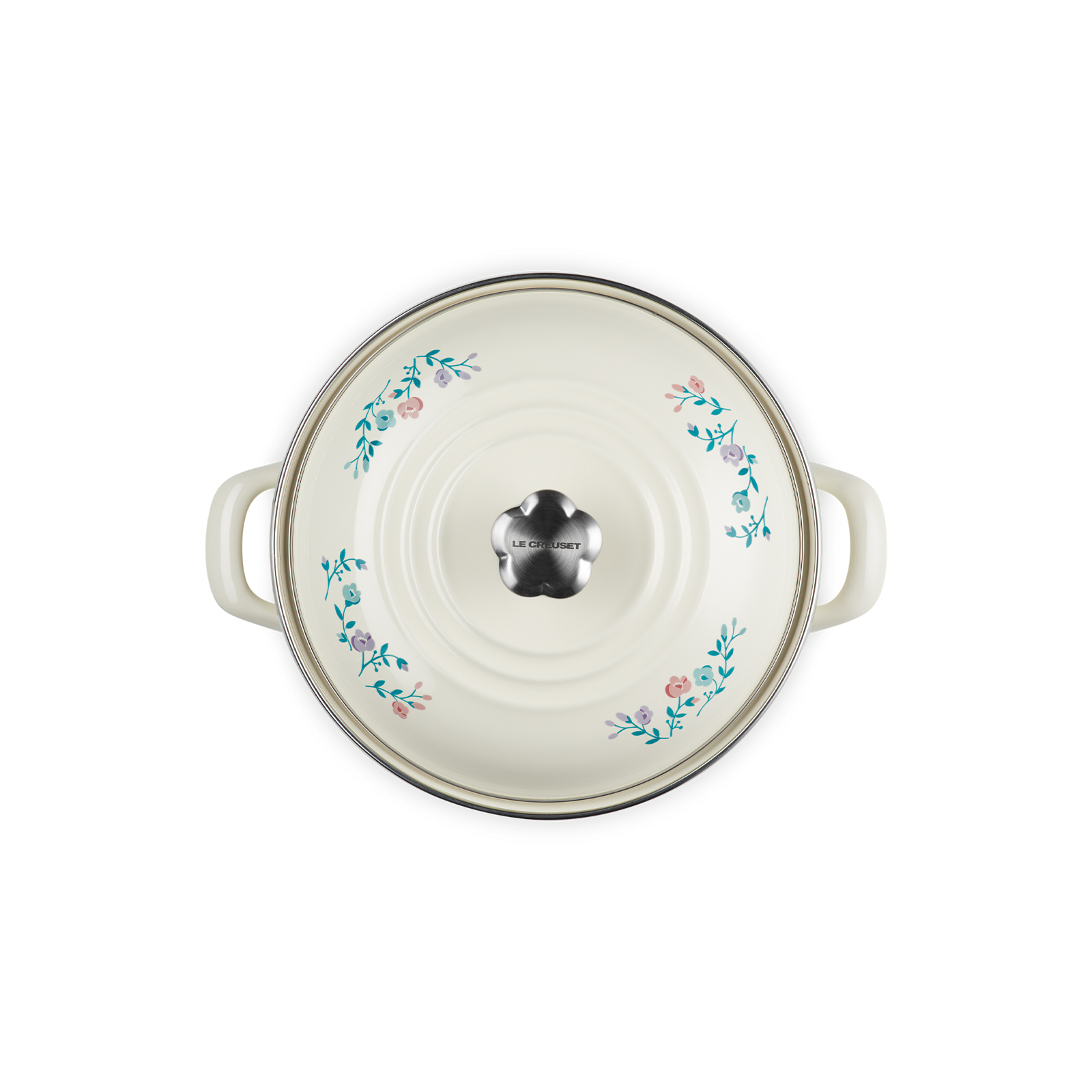 Petite Fleur Enamel On Steel Casserole (Flower Knob) image number 3