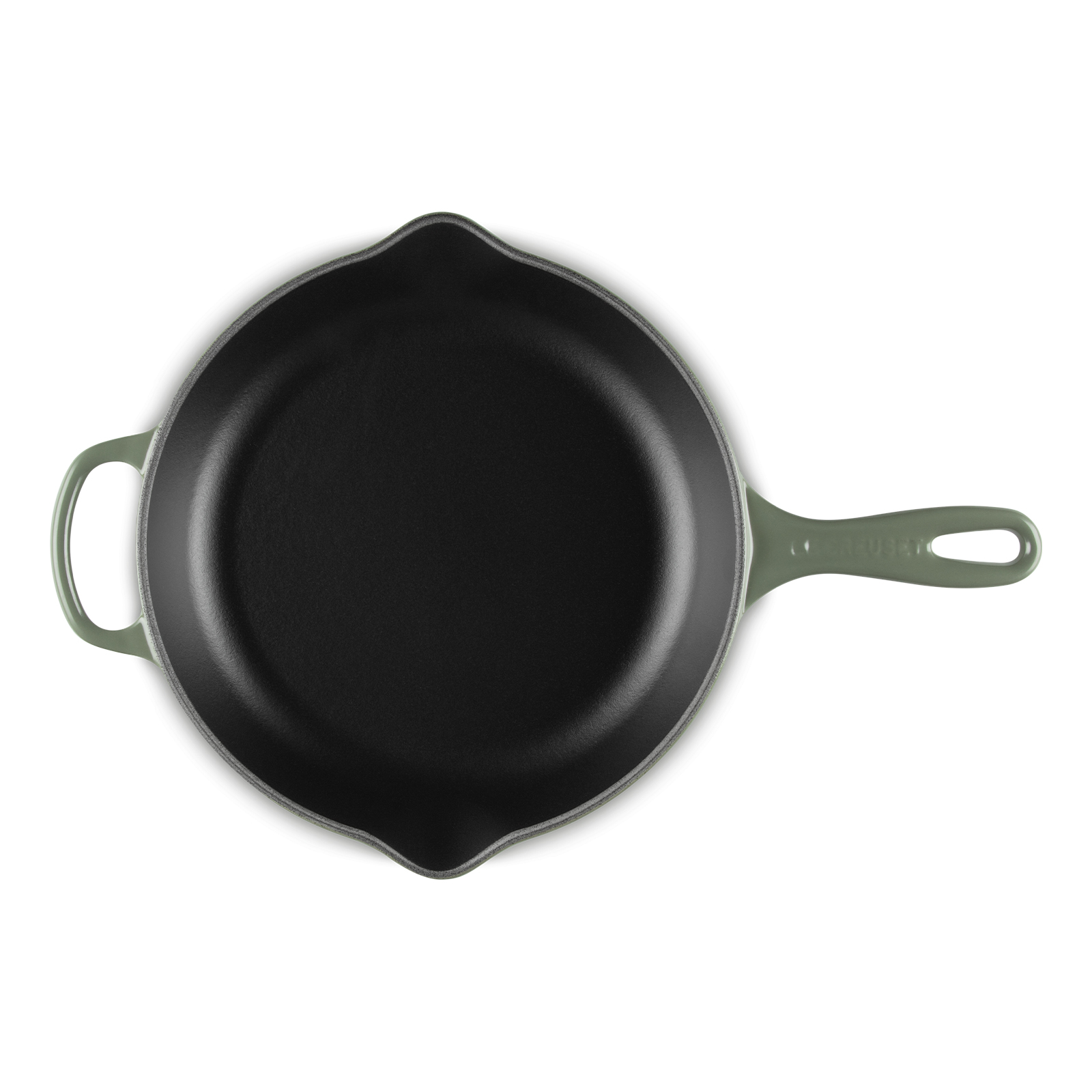 圓形連手柄琺瑯鑄鐵平底煎鍋 image number 3