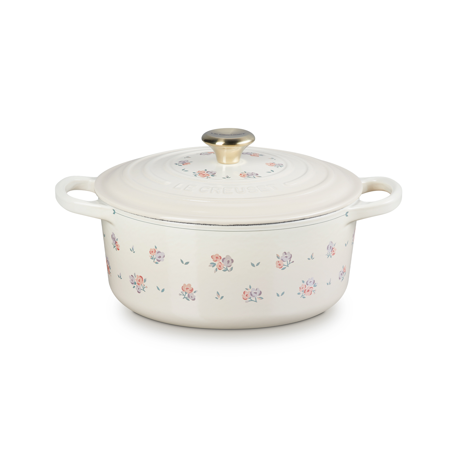 Petite Fleur Round Casserole 22cm Meringue