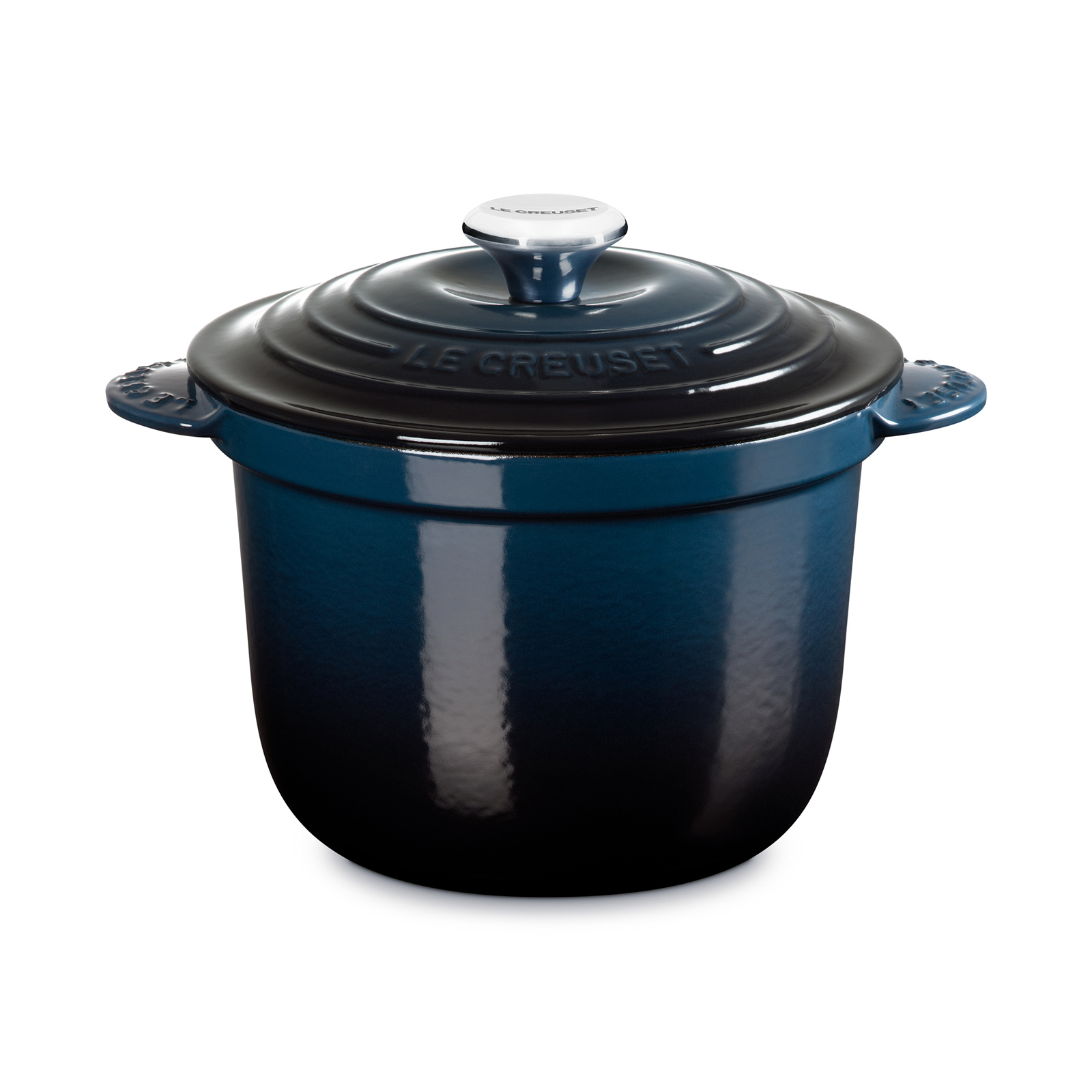 Cocotte Every 高身琺瑯鑄鐵鍋 20厘米 Nuit (亮銀色鍋蓋頭)